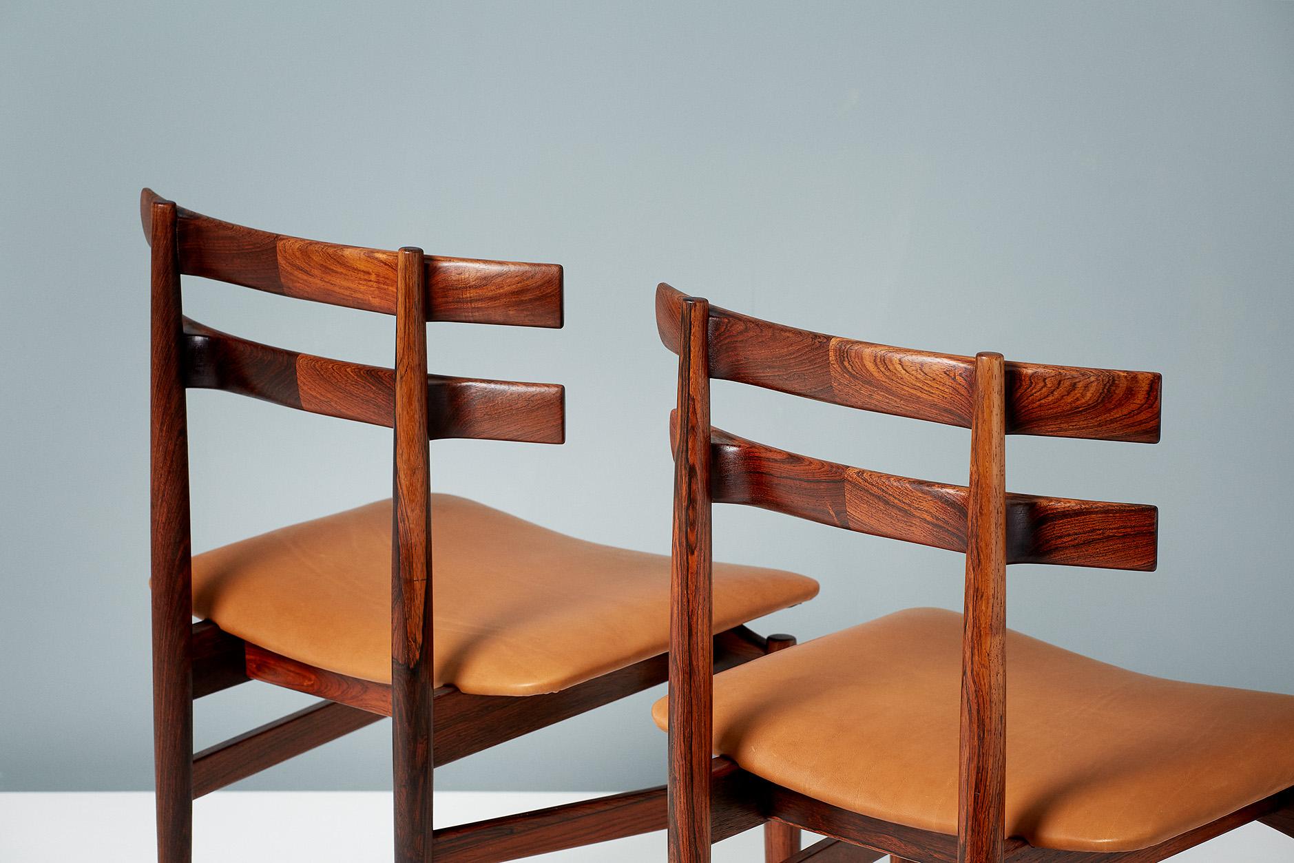 Poul Hundevad 1960s Rosewood Dining Chairs Set of 8 3