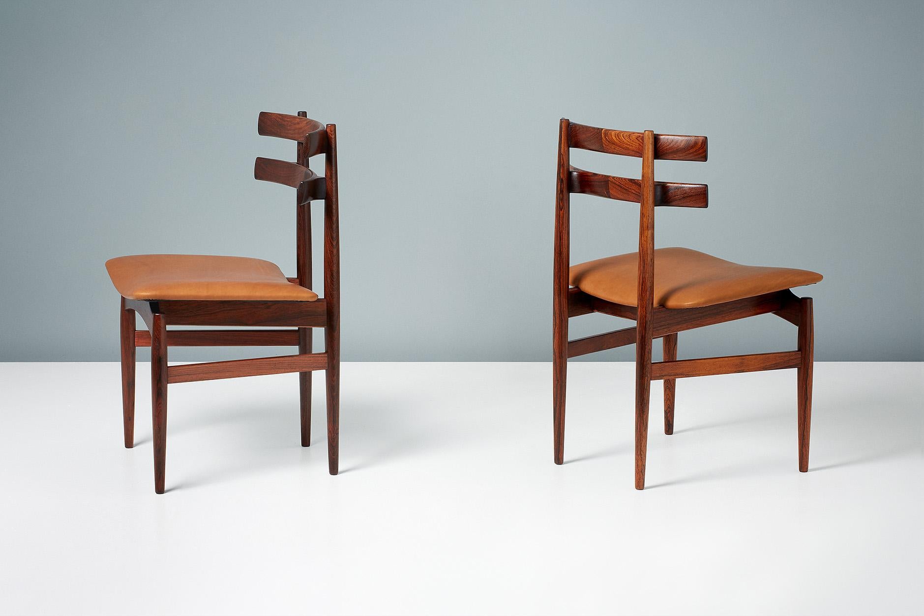Danish Poul Hundevad 1960s Rosewood Dining Chairs Set of 8