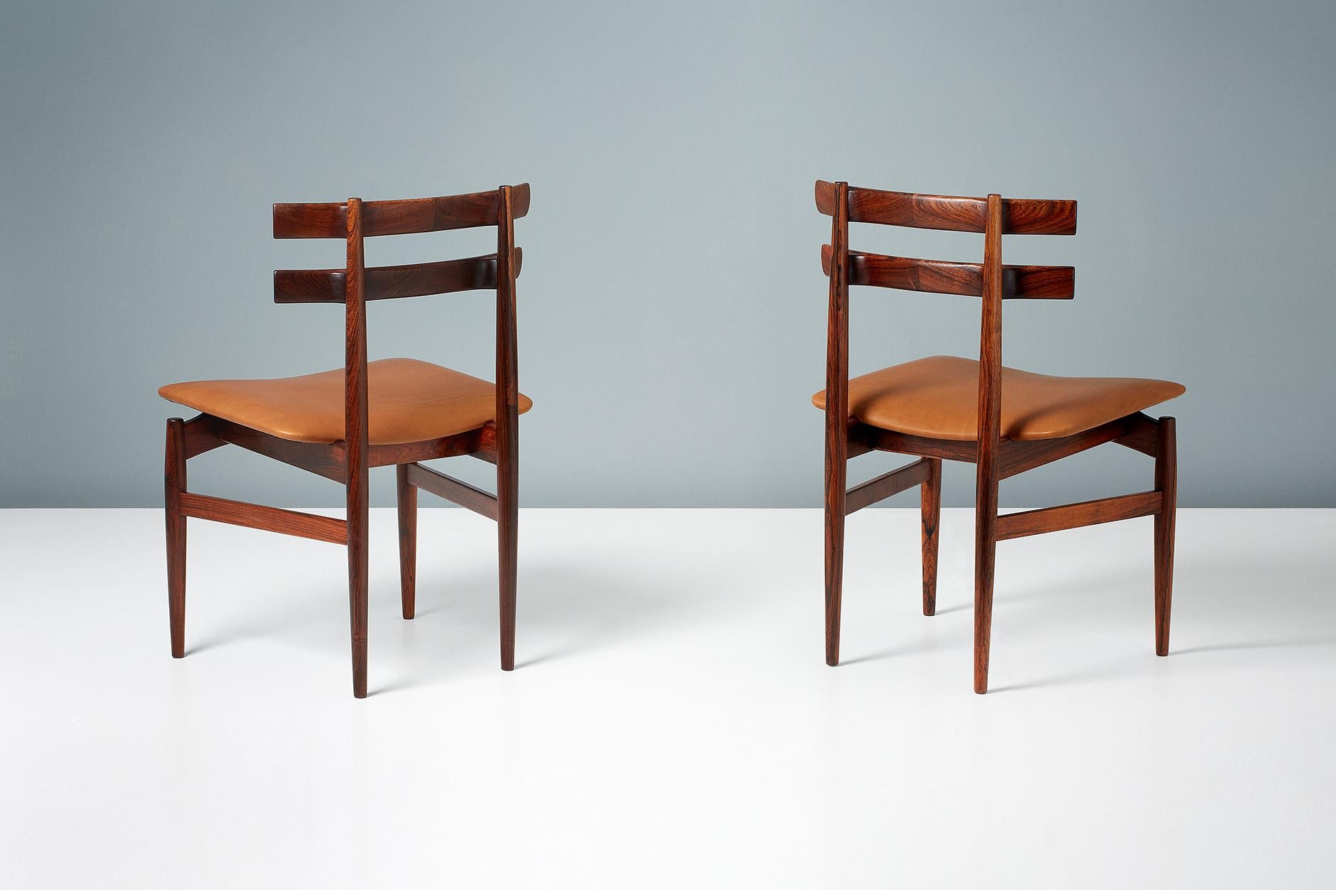 Mid-20th Century Poul Hundevad 1960s Rosewood Dining Chairs Set of 8