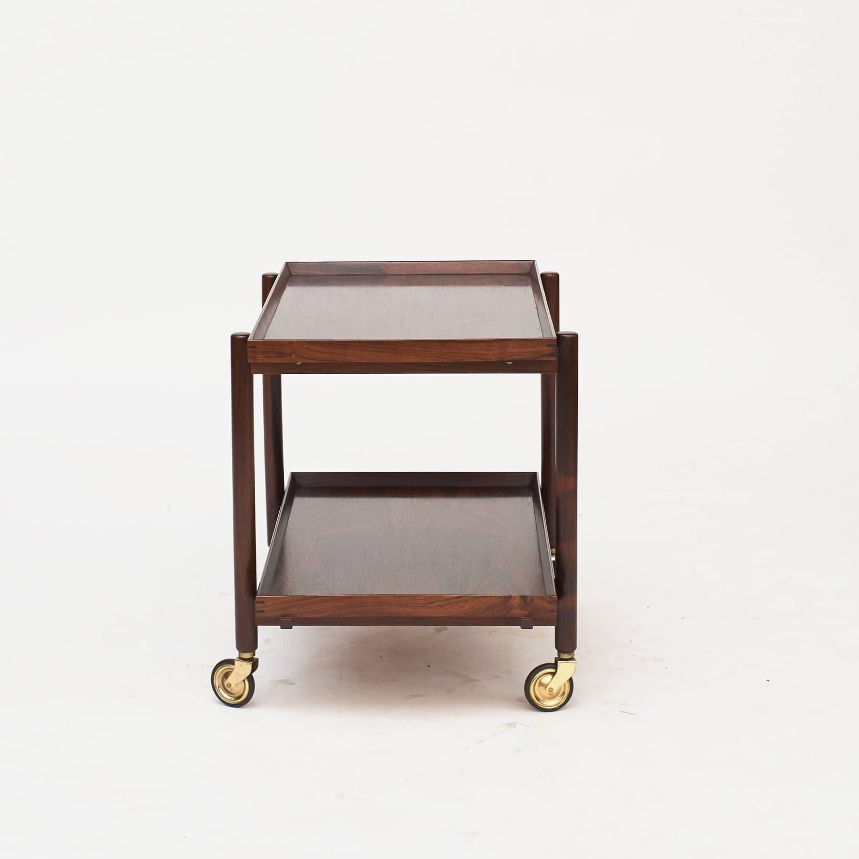 Scandinavian Modern Poul Hundevad Bar Cart Trolley For Sale