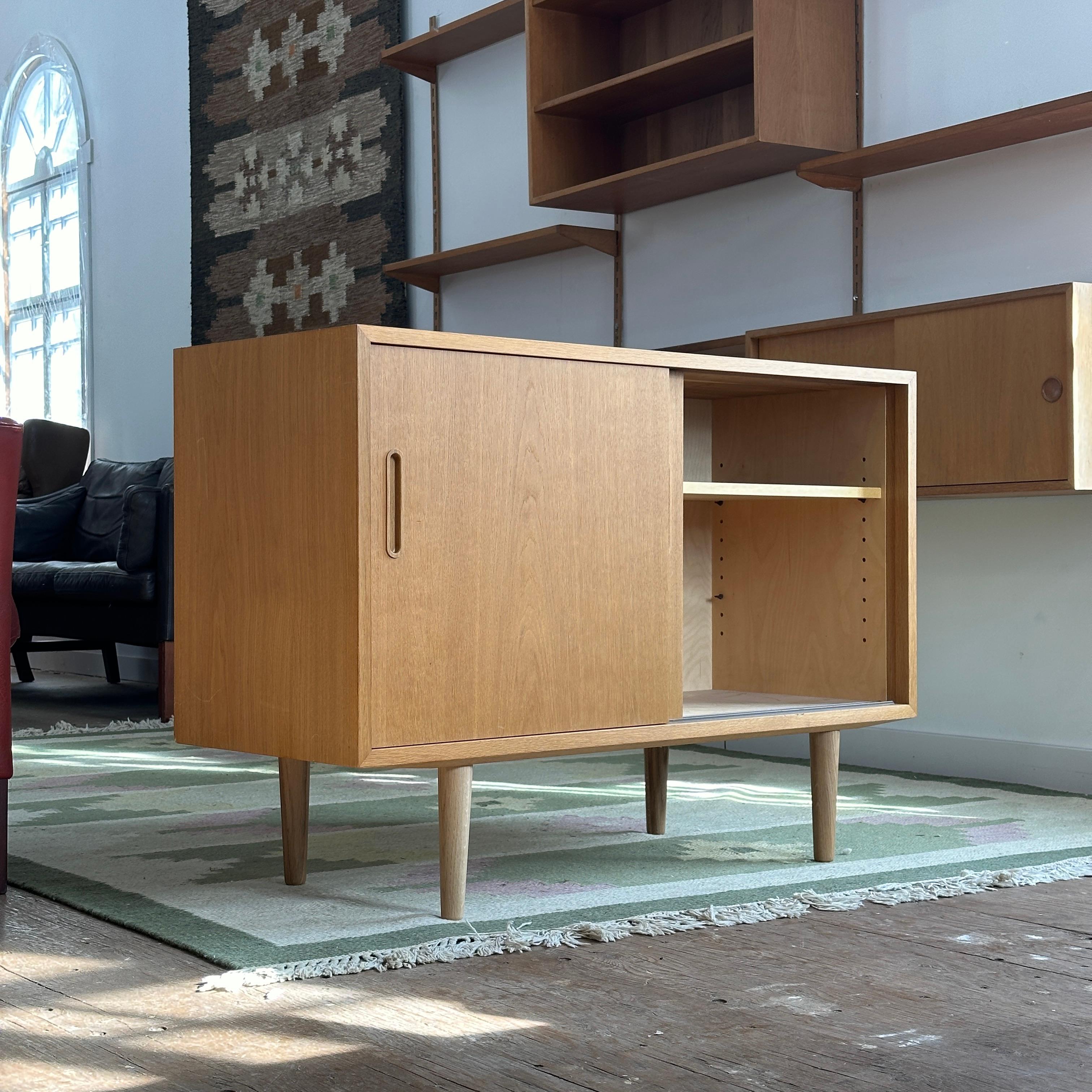 Danish Poul Hundevad Compact Oak Sideboard For Sale