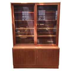 Poul Hundevad Danish Mid-Century Teak Bookcase Cabinet.
