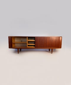 Poul Hundevad Danish Teak Credenza with Tambour Doors