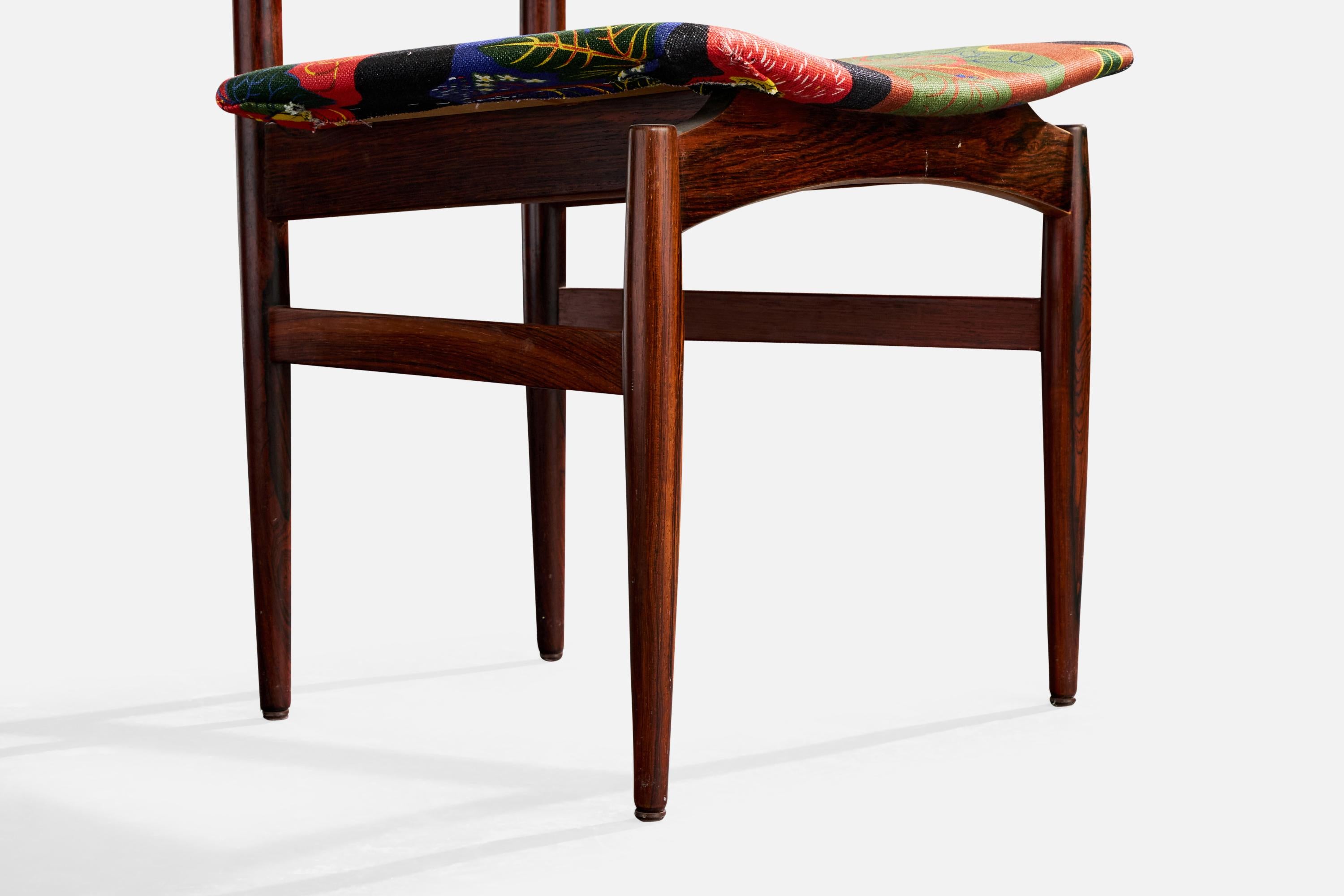 Poul Hundevad, Esszimmerstühle, Holz, Stoff, Dänemark, 1960er im Angebot 5