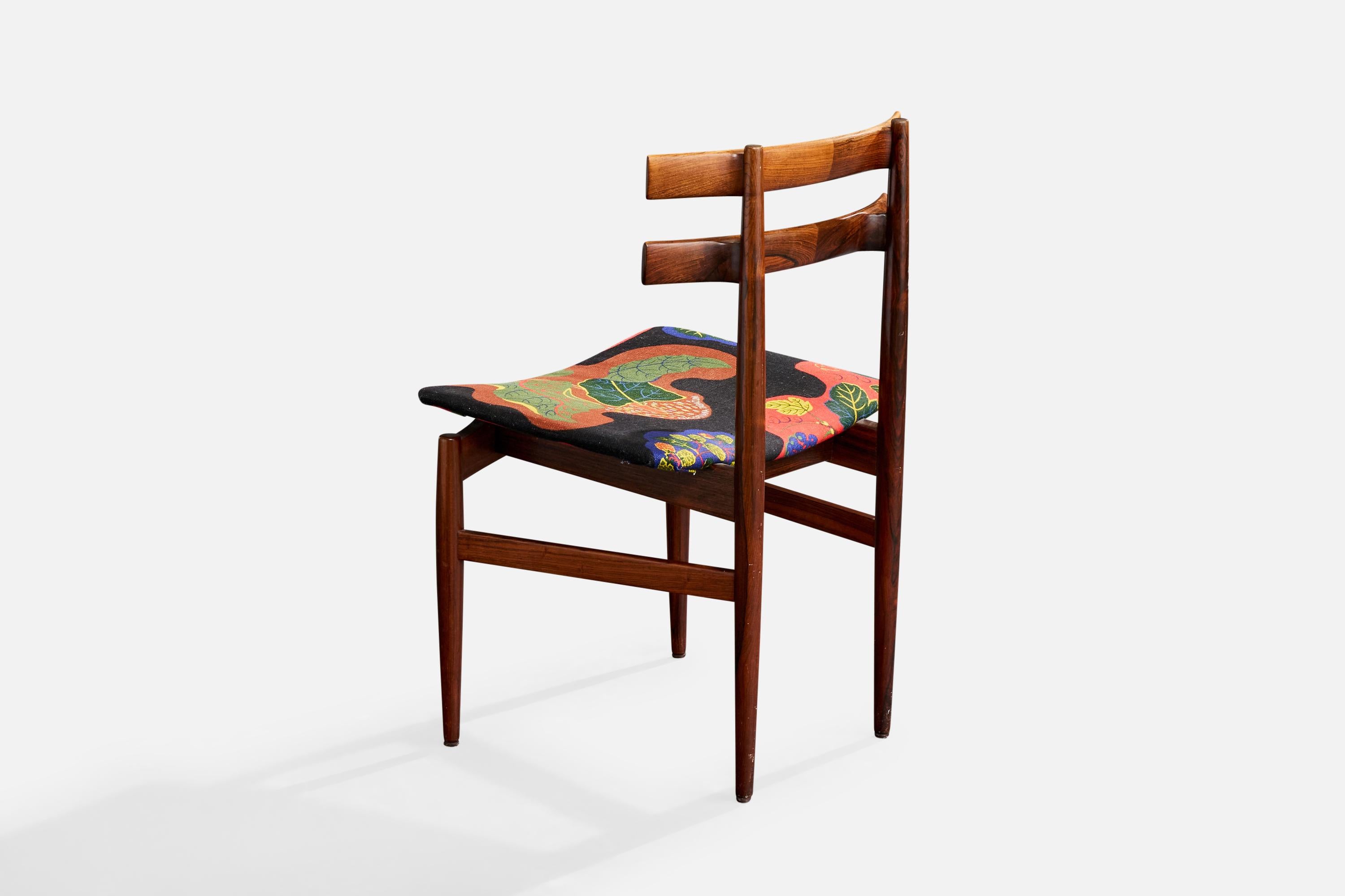 Poul Hundevad, Esszimmerstühle, Holz, Stoff, Dänemark, 1960er im Angebot 1