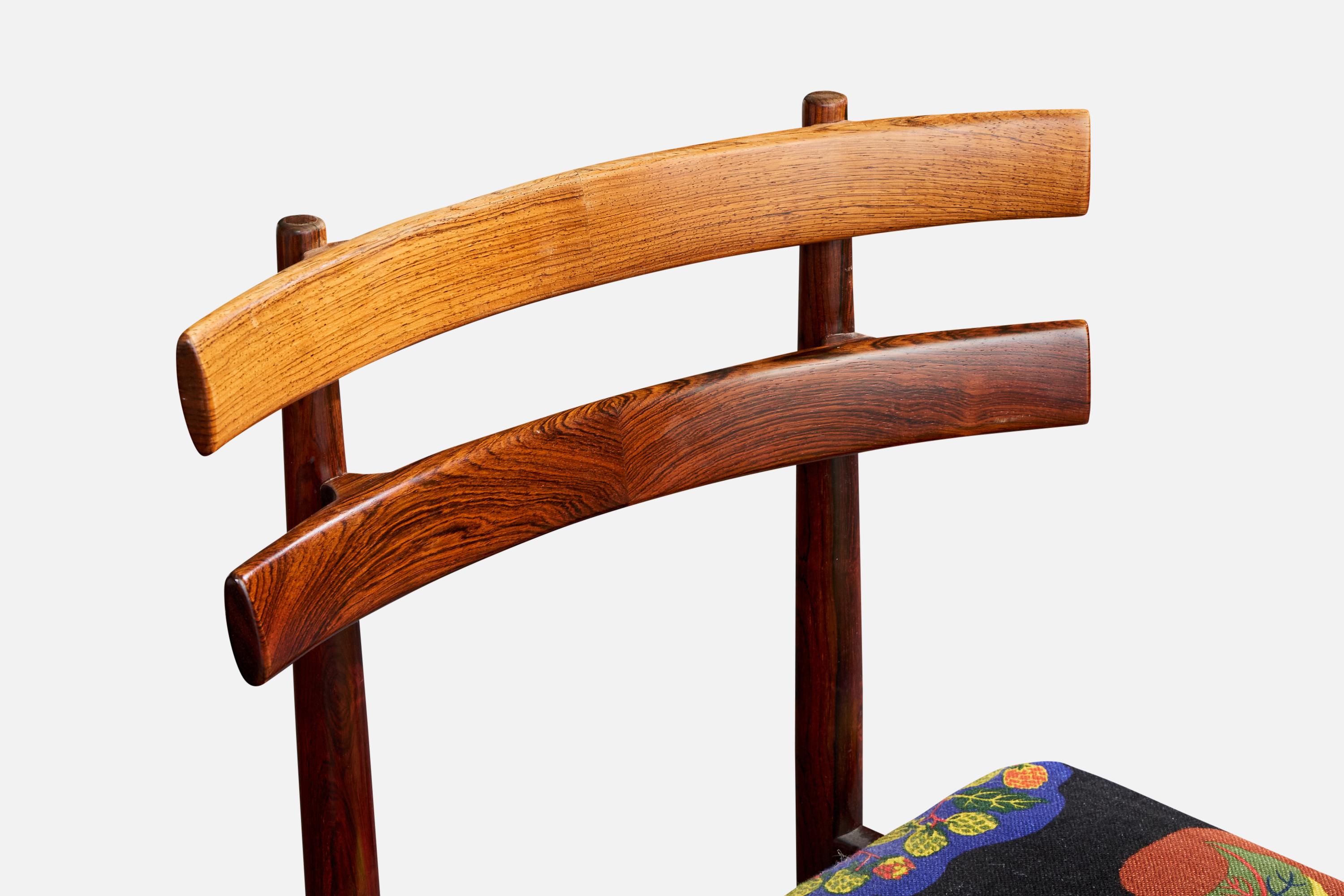 Poul Hundevad, Esszimmerstühle, Holz, Stoff, Dänemark, 1960er im Angebot 3