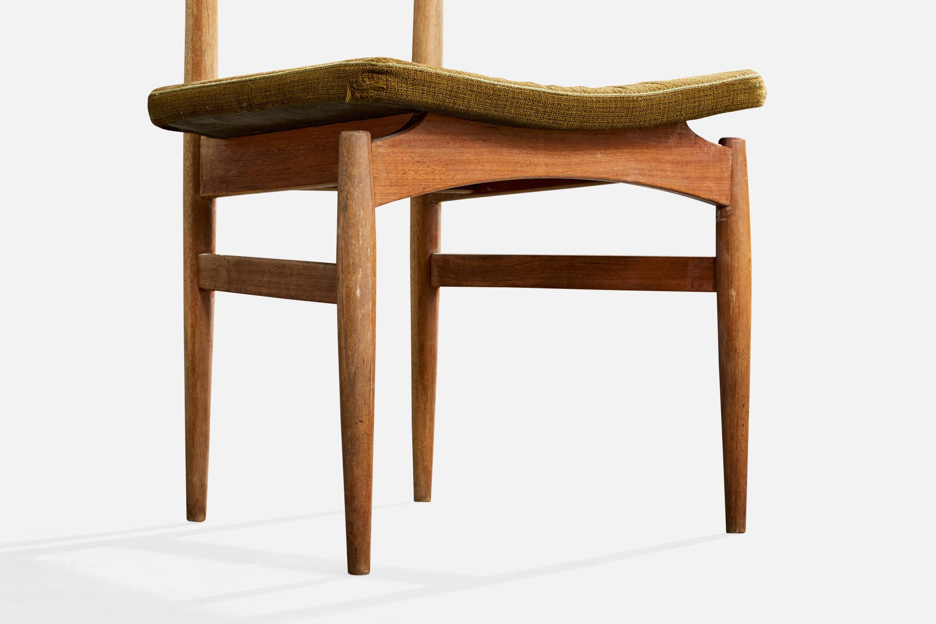 Poul Hundevad, Dining Room Chairs, Teak, Fabric, Denmark, 1958 im Angebot 6