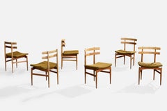 Poul Hundevad, Stühle für das Esszimmer, Teakholz, Stoff, Dänemark, 1958