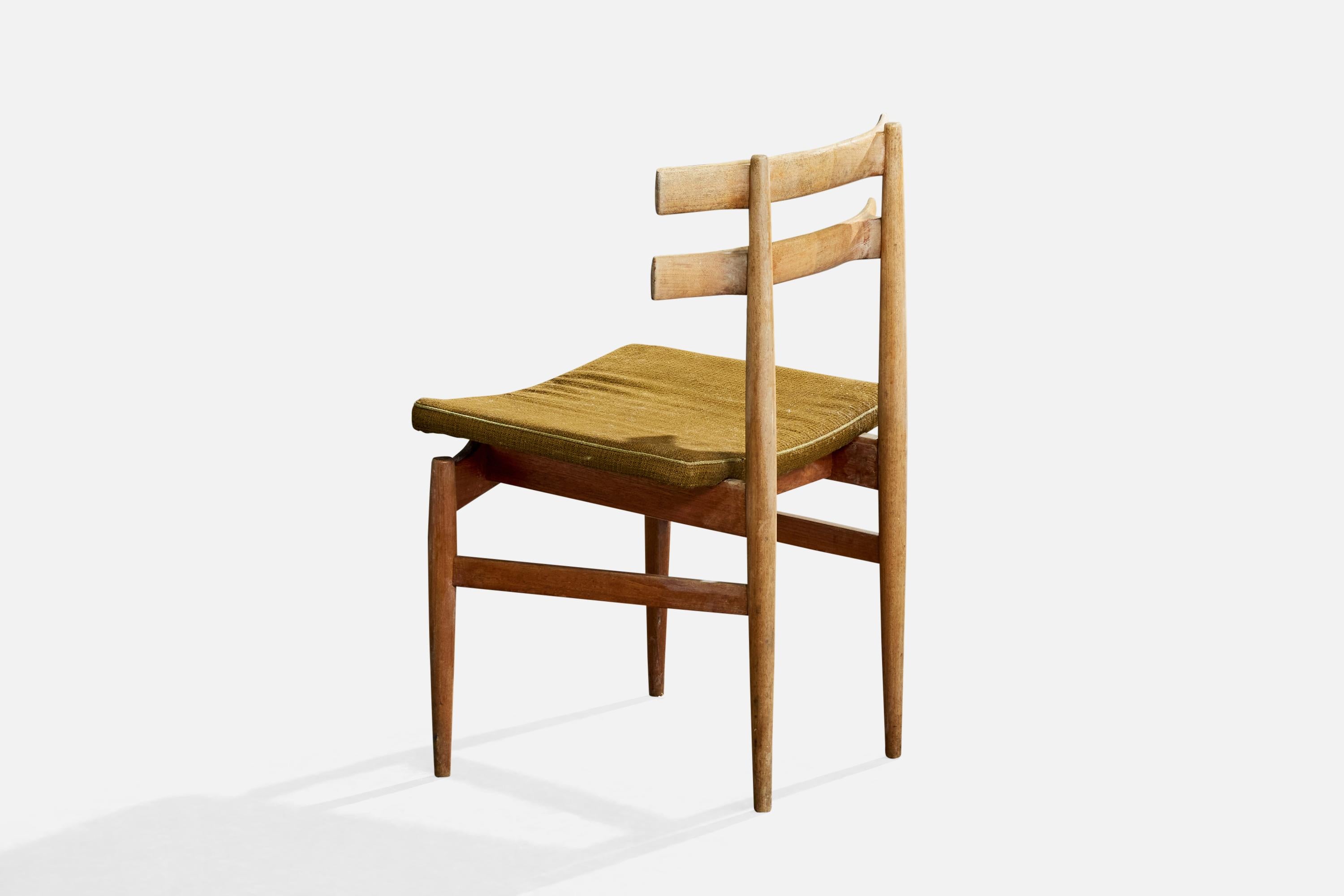 Poul Hundevad, Dining Room Chairs, Teak, Fabric, Denmark, 1958 (Stoff) im Angebot