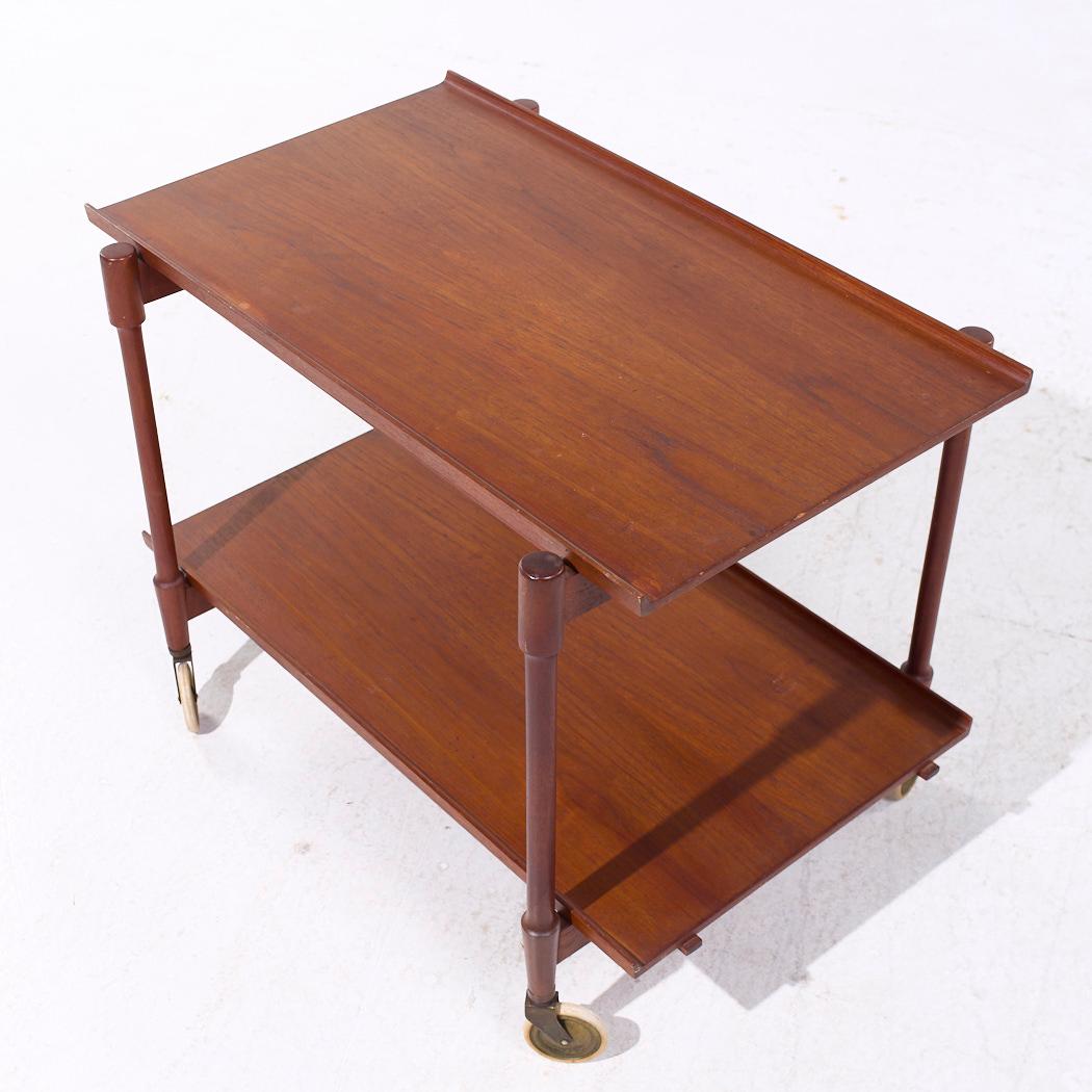 Poul Hundevad für Domus Mid Century Danish Barwagen aus Teakholz, erweiterbar (Metall) im Angebot