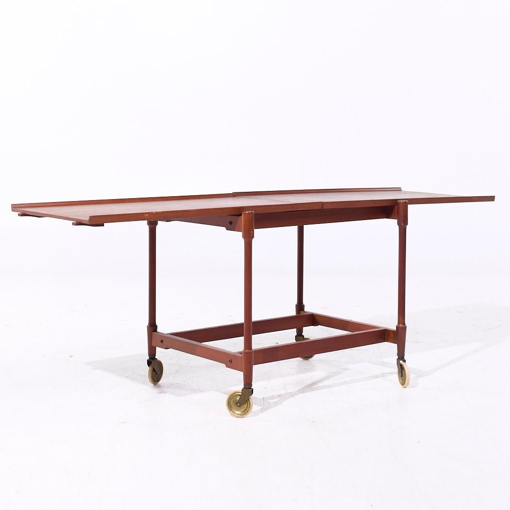 Poul Hundevad für Domus Mid Century Danish Barwagen aus Teakholz, erweiterbar im Angebot 1