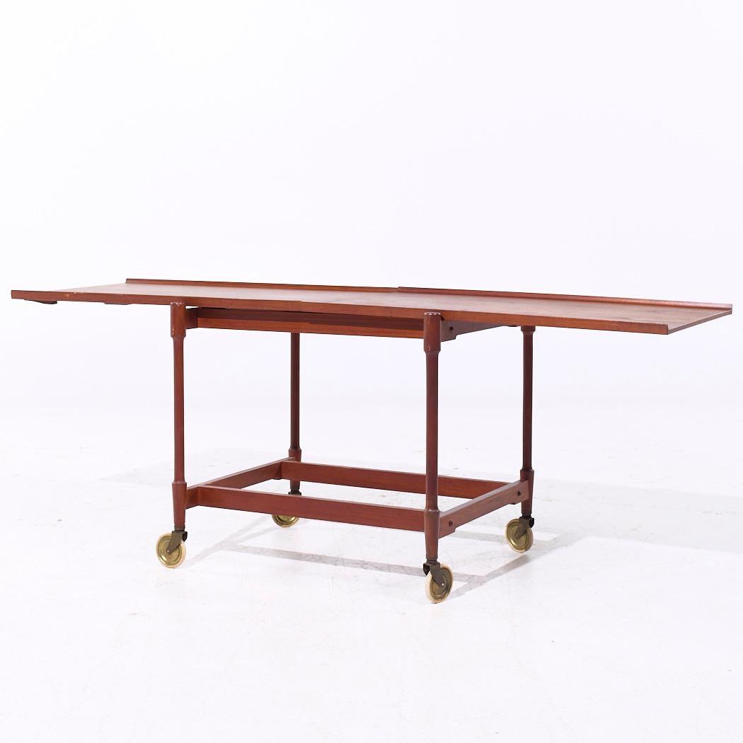 Poul Hundevad für Domus Mid Century Danish Barwagen aus Teakholz, erweiterbar im Angebot 2