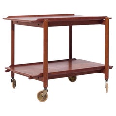 Poul Hundevad für Domus Mid Century Danish Barwagen aus Teakholz, erweiterbar