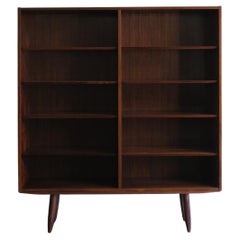 Poul Hundevad for Hundevad & Co Scandinavian Dark Wood Bookcase, 1960s