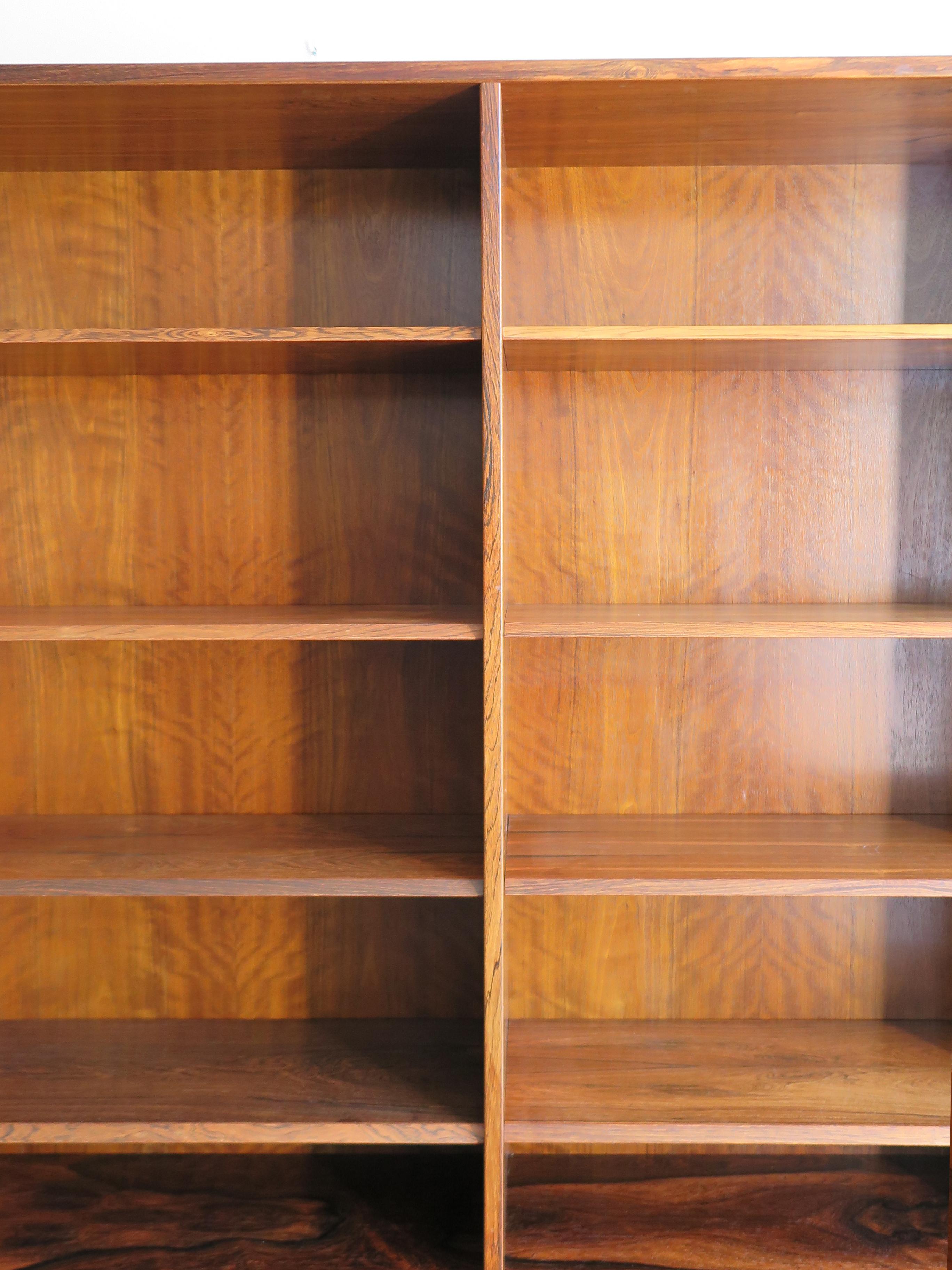 Poul Hundevad for Hundevad & Co Scandinavian Set of 2 Dark Wood Bookcases, 1960s 3