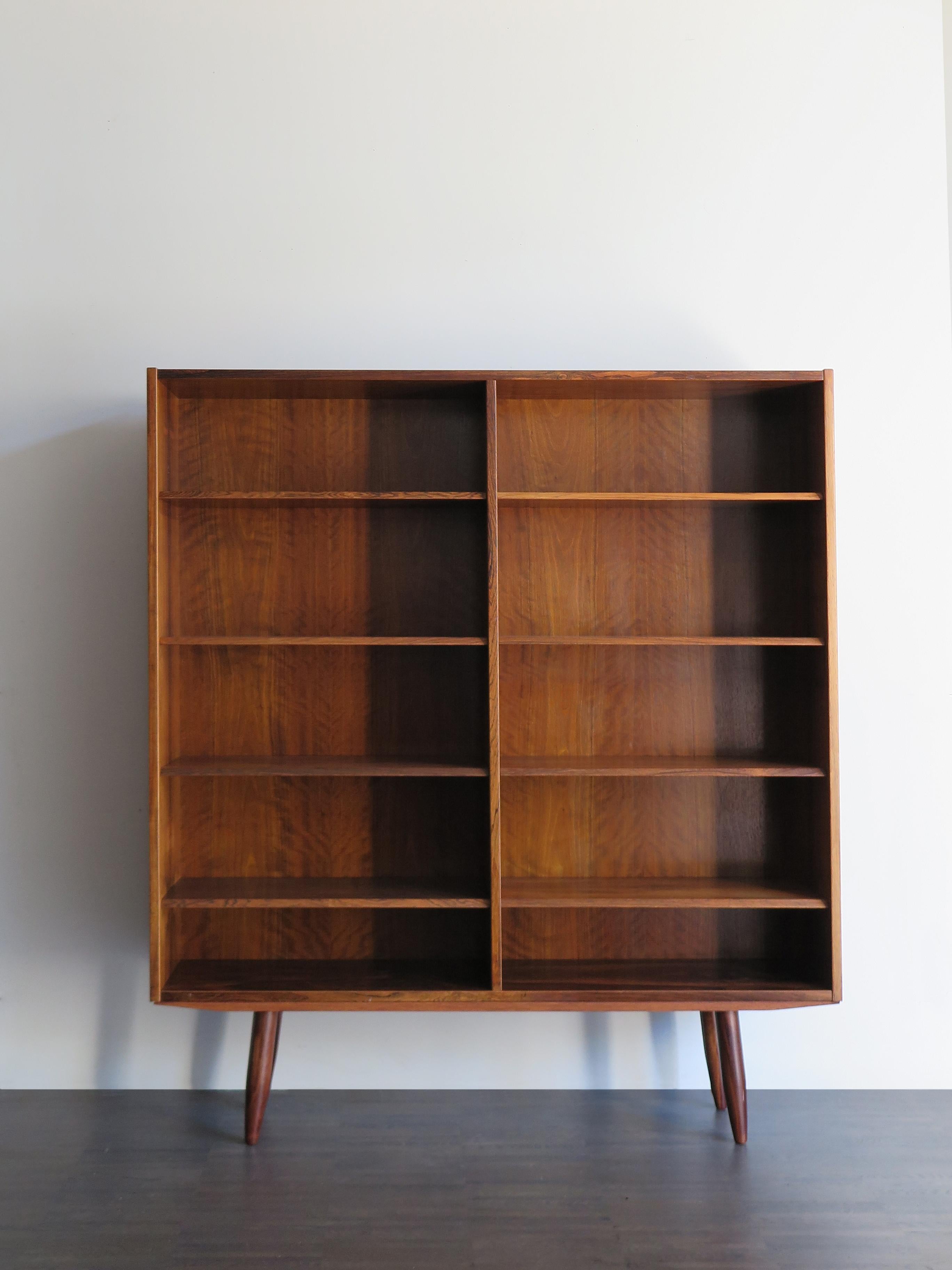 Danish Poul Hundevad for Hundevad & Co Scandinavian Set of 2 Dark Wood Bookcases, 1960s