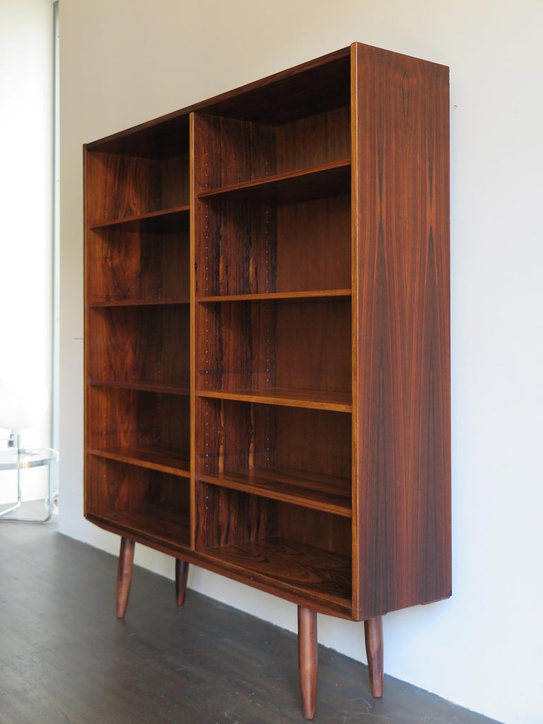 Poul Hundevad For Hundevad And Co Scandinavian Set Of 2 Dark Wood Bookcases 1960s For Sale At 1stdibs