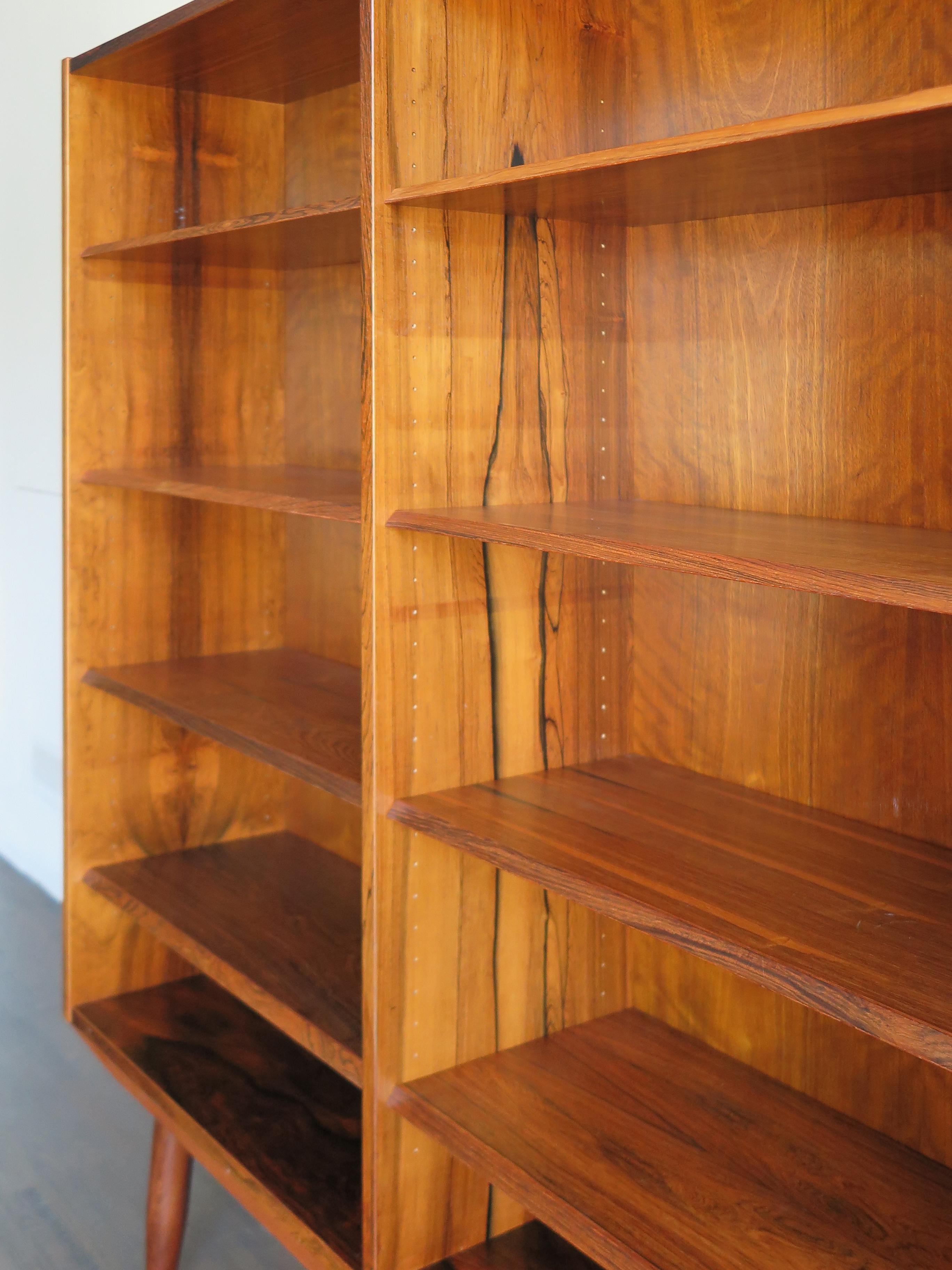 Poul Hundevad for Hundevad & Co Scandinavian Set of 2 Dark Wood Bookcases, 1960s 2