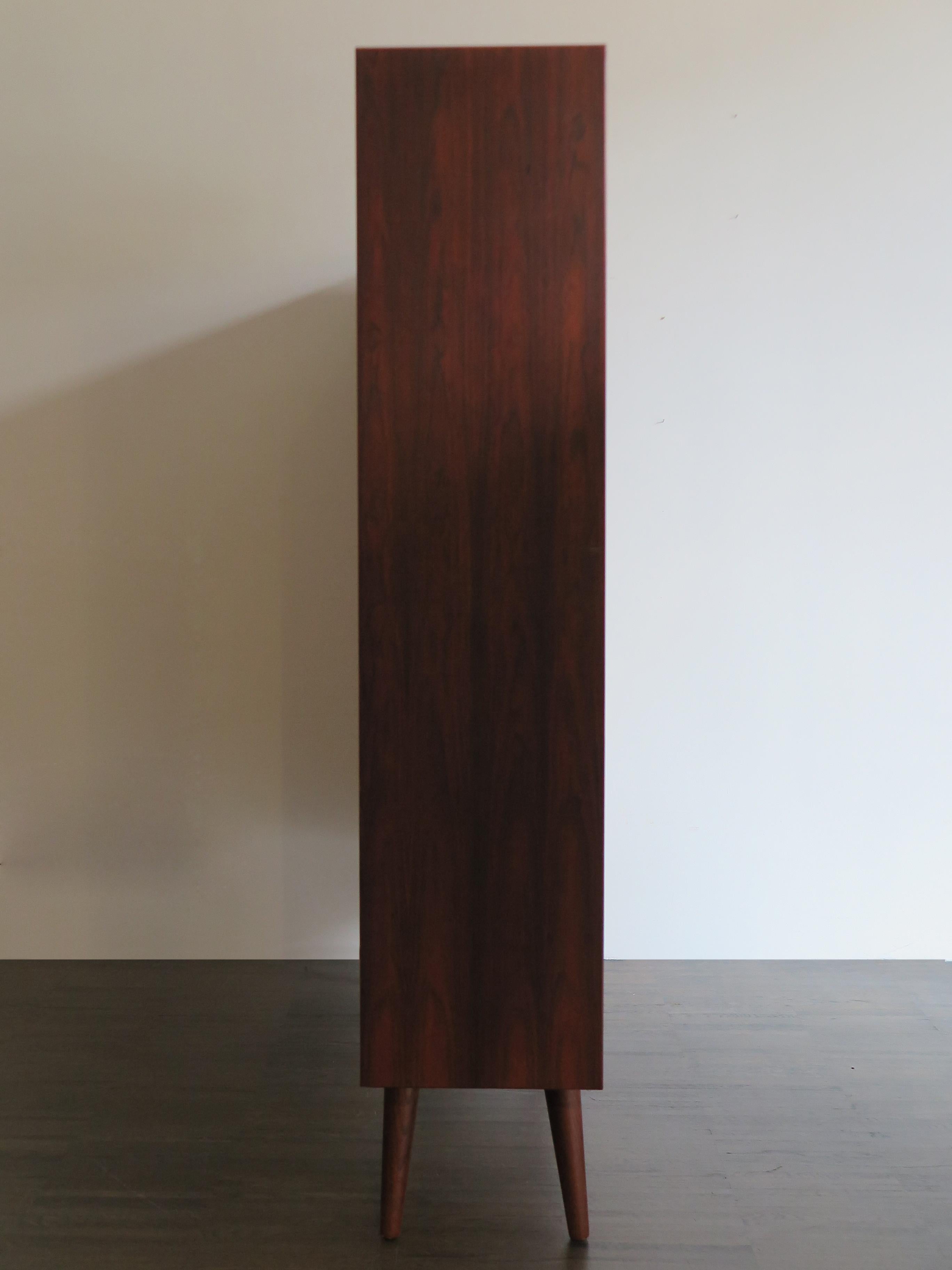 Veneer Poul Hundevad for Hundevad Møbelfabrik Dark Wood Bookcase from Denmark, 1960s