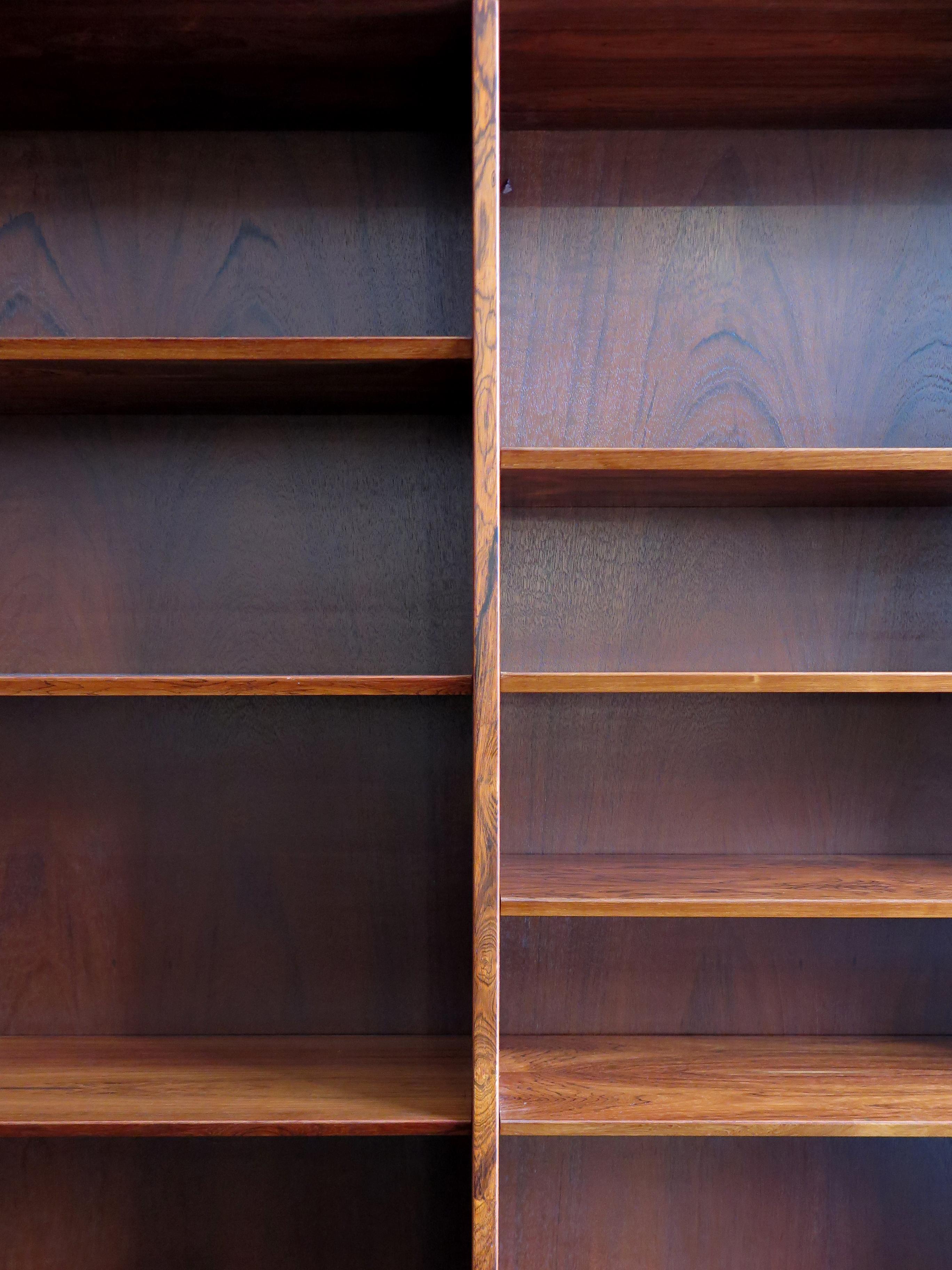 Mid-17th Century Poul Hundevad for Hundevad Møbelfabrik Dark Wood Bookcase from Denmark, 1960s