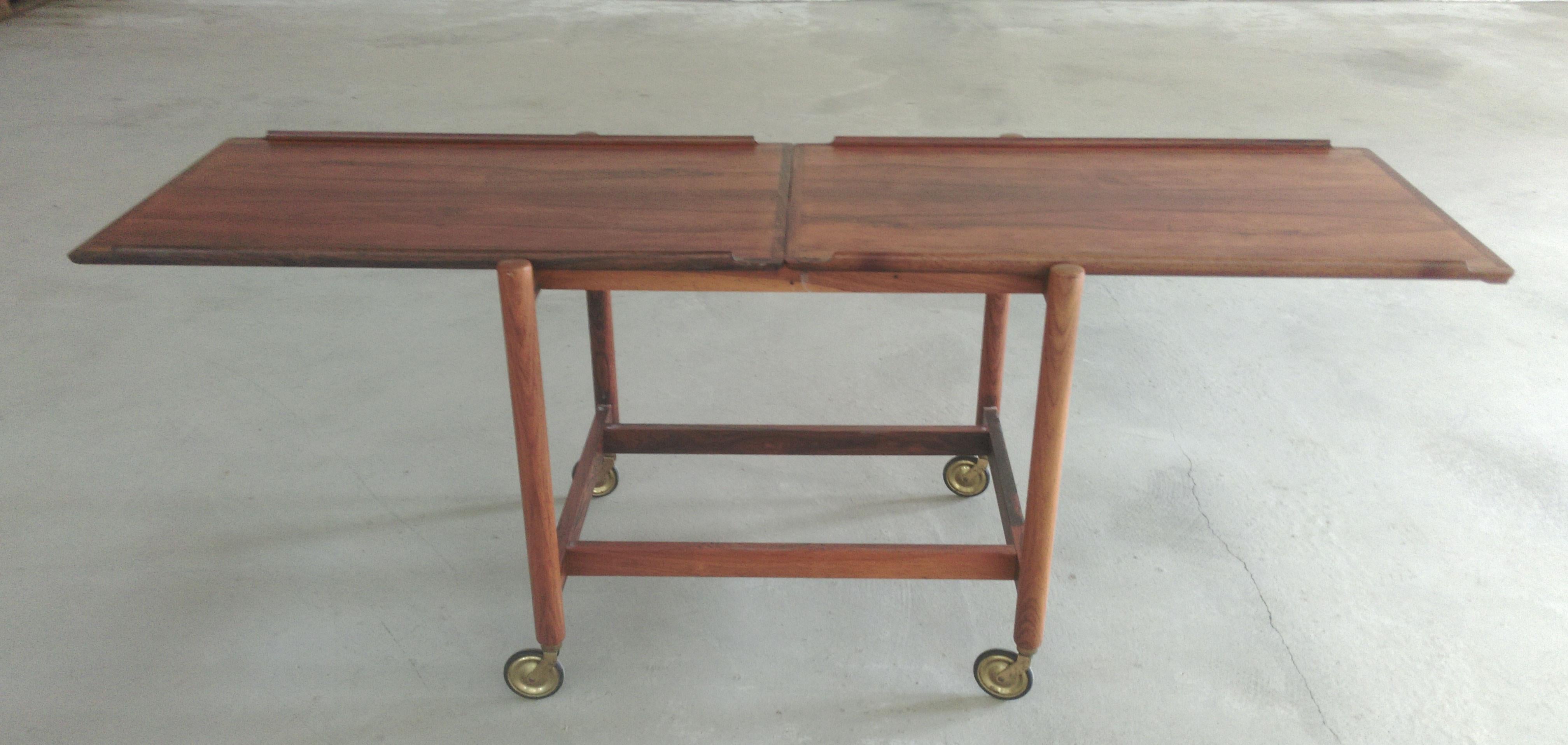 Poul Hundevad Fully Restored Multi Functional Danish Modular Rosewood Bar Table 4