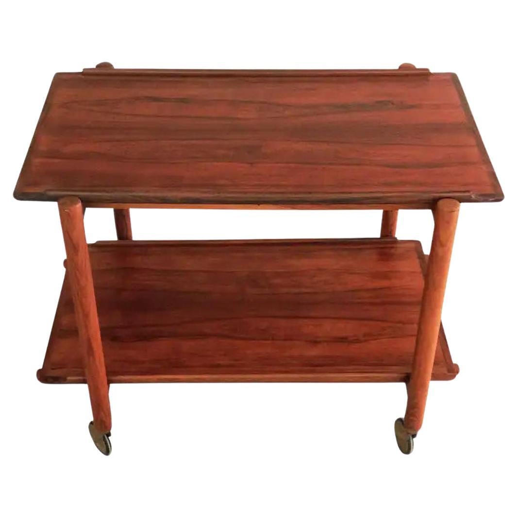 Poul Hundevad, vollständig restaurierter, multifunktionaler, dänischer, modularer, dänischer Bartisch aus Rosenholz