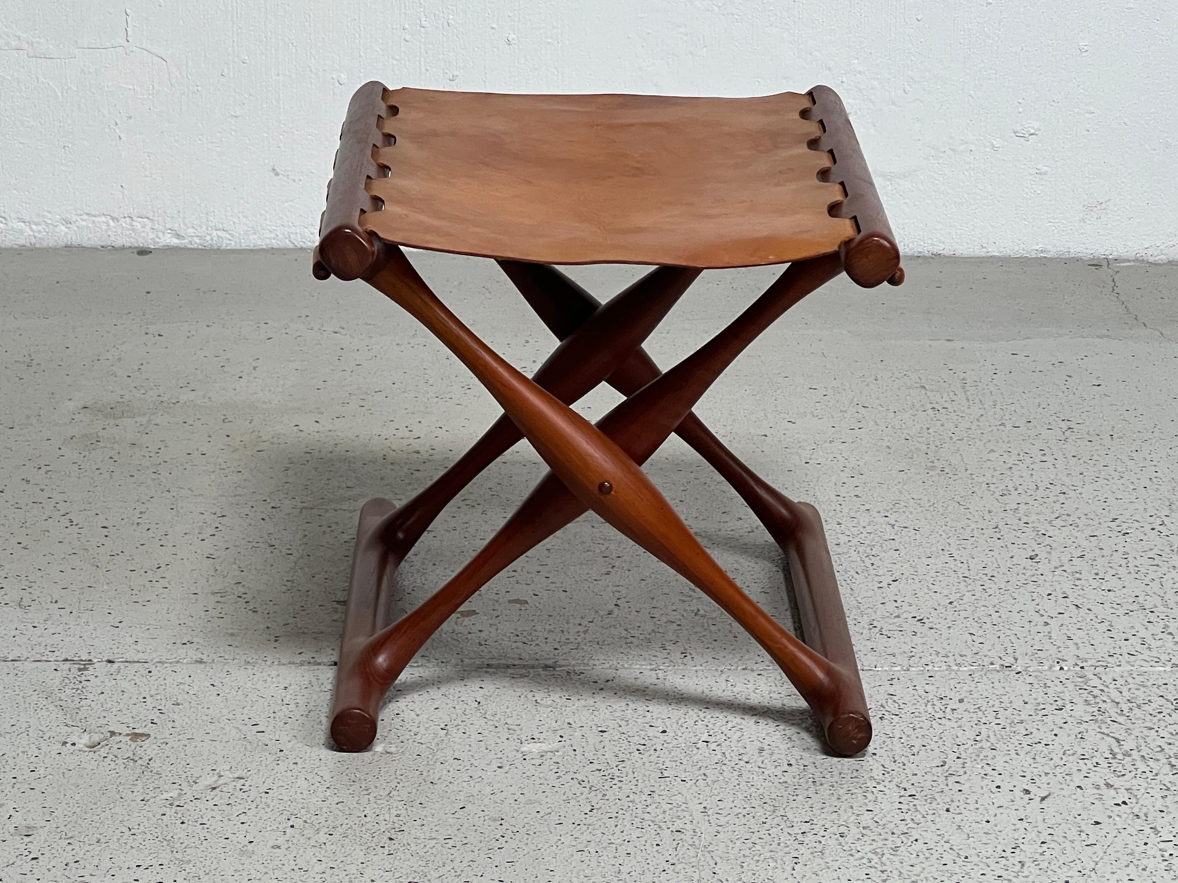 Poul Hundevad Guldhoj Folding Stool in Teak 4