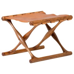 Poul Hundevad Guldhoj Oak Folding Stool, 1948