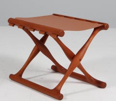 Poul Hundevad Guldhoj Teak Folding Stool, 1948