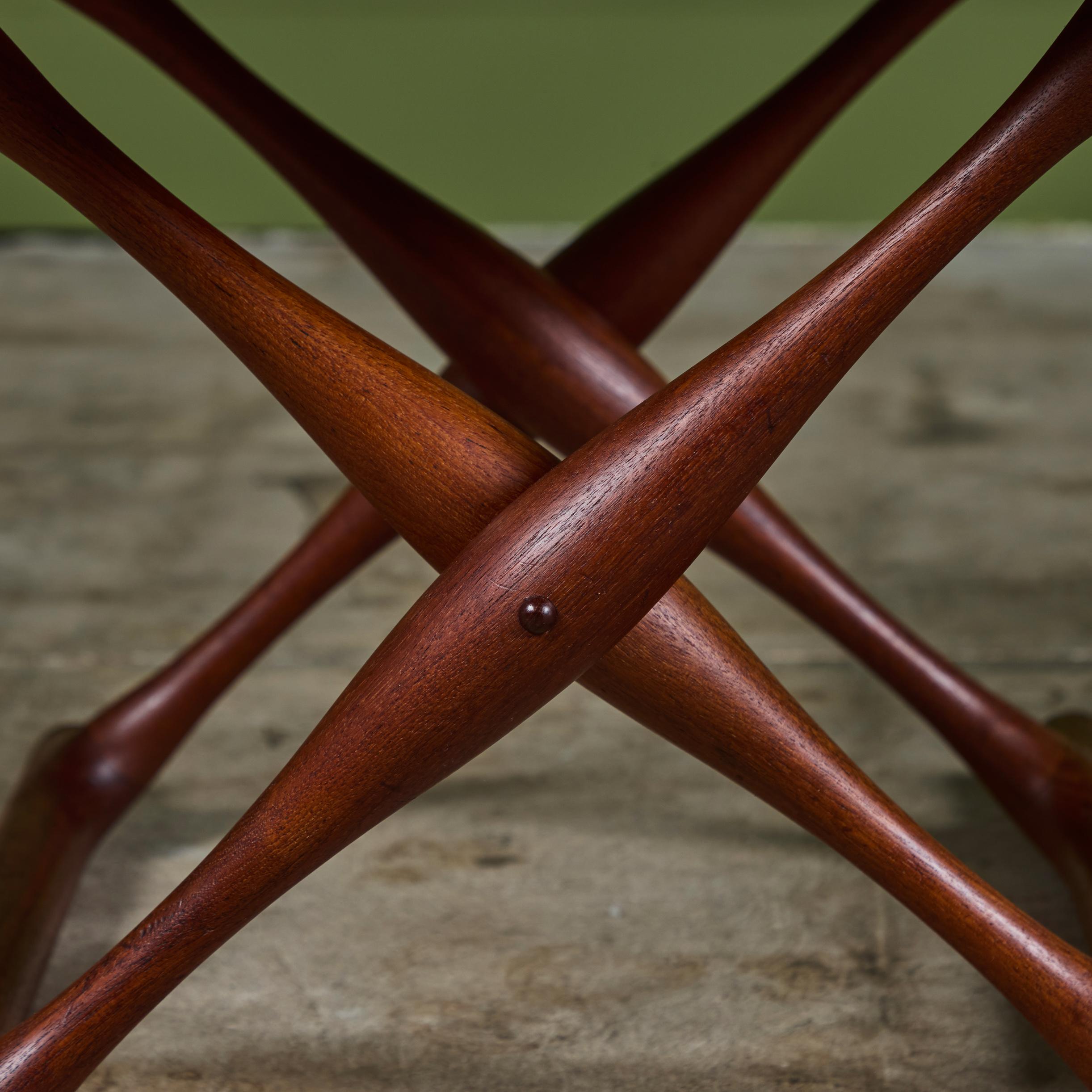 Poul Hundevad “Guldhoj” Teak Folding Stool for Vamdrup Stolefabrik 7