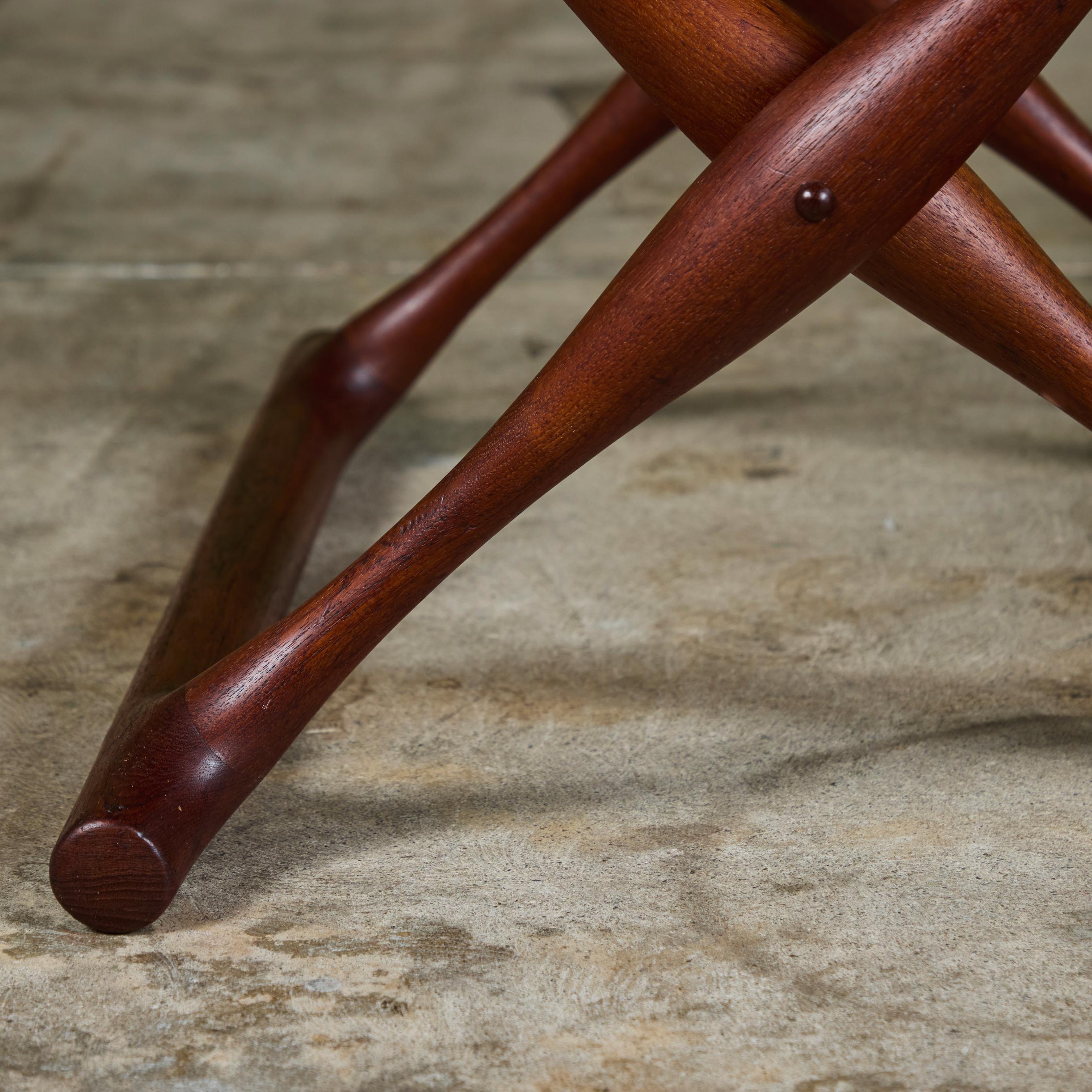 Poul Hundevad “Guldhoj” Teak Folding Stool for Vamdrup Stolefabrik 8