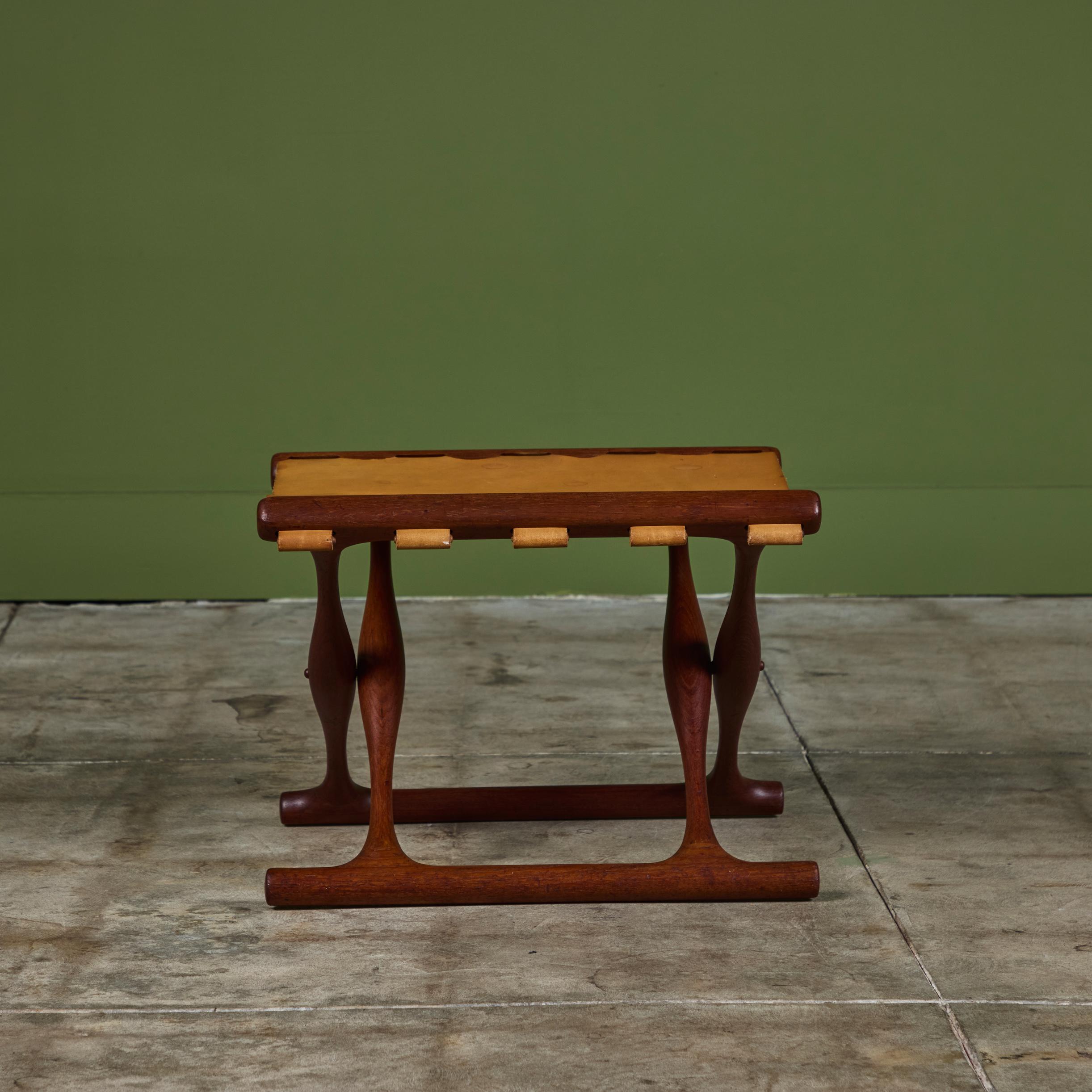 Poul Hundevad “Guldhoj” Teak Folding Stool for Vamdrup Stolefabrik In Good Condition In Los Angeles, CA