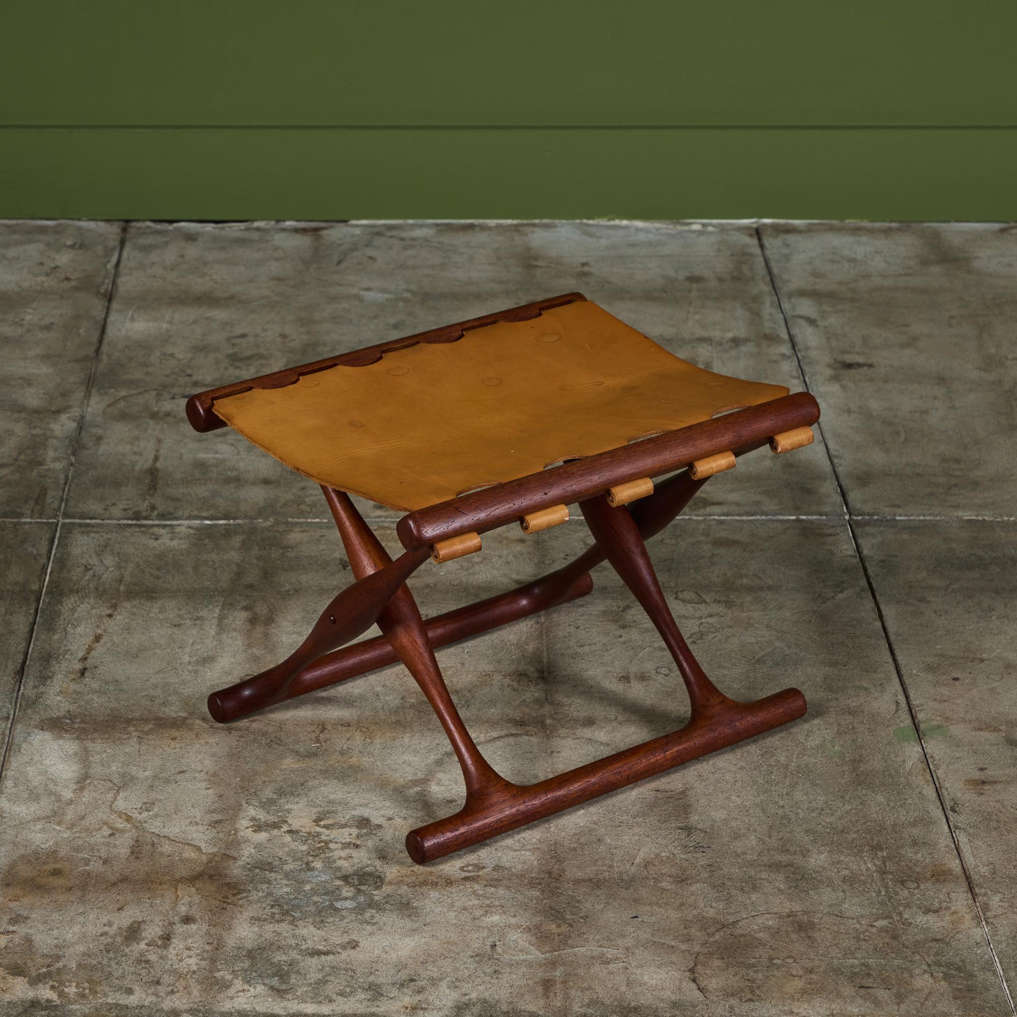 Poul Hundevad “Guldhoj” Teak Folding Stool for Vamdrup Stolefabrik 1