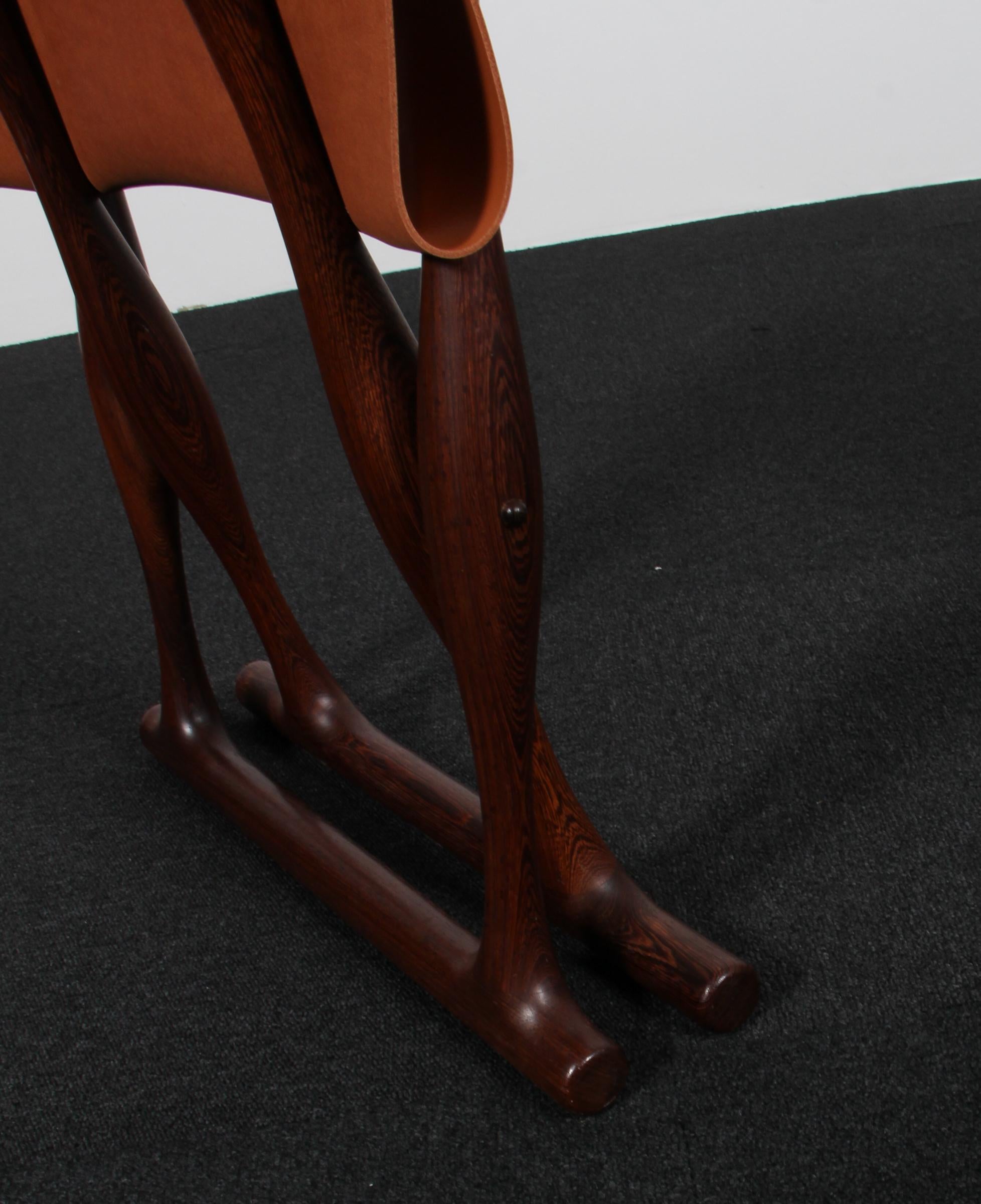 Poul Hundevad Guldhoj WengeFaltbarer Hocker, 1948 (Mitte des 20. Jahrhunderts) im Angebot