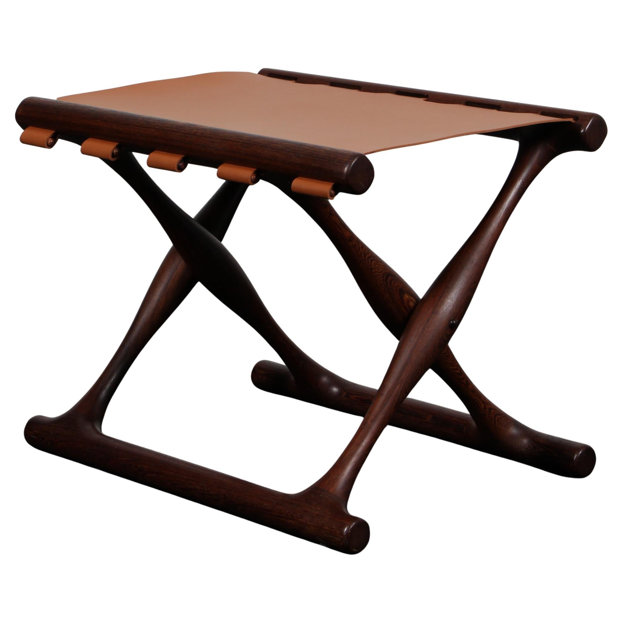 Poul Hundevad Guldhoj WengeFolding Stool, 1948