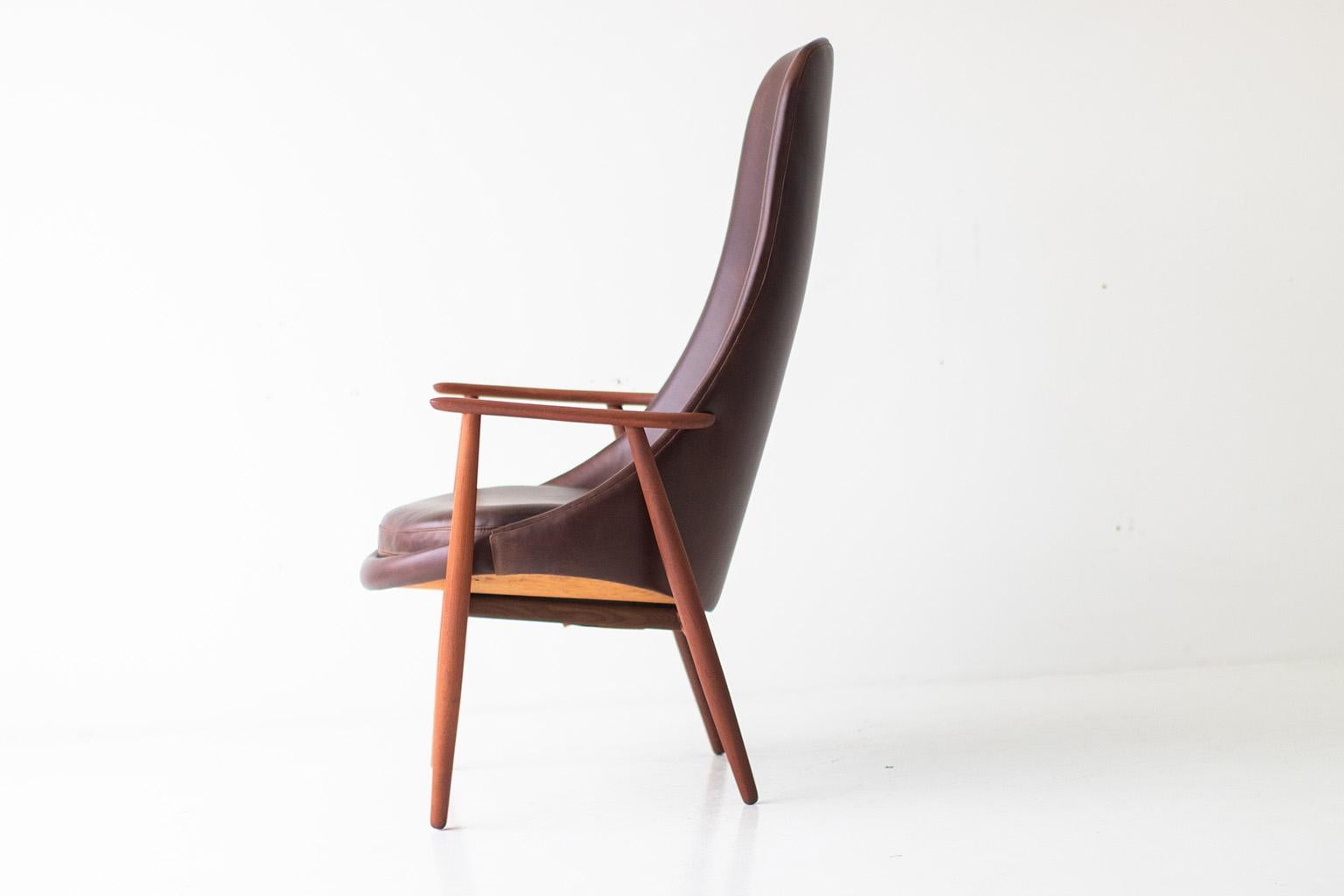 Poul Hundevad High Back Lounge Chair 4