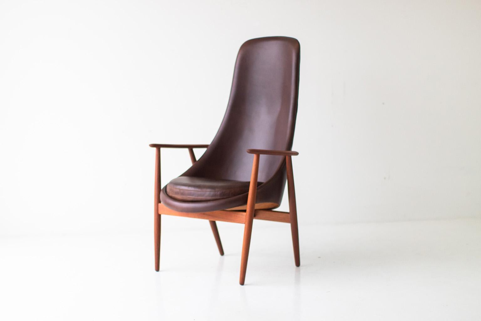 Poul Hundevad High Back Lounge Chair 5