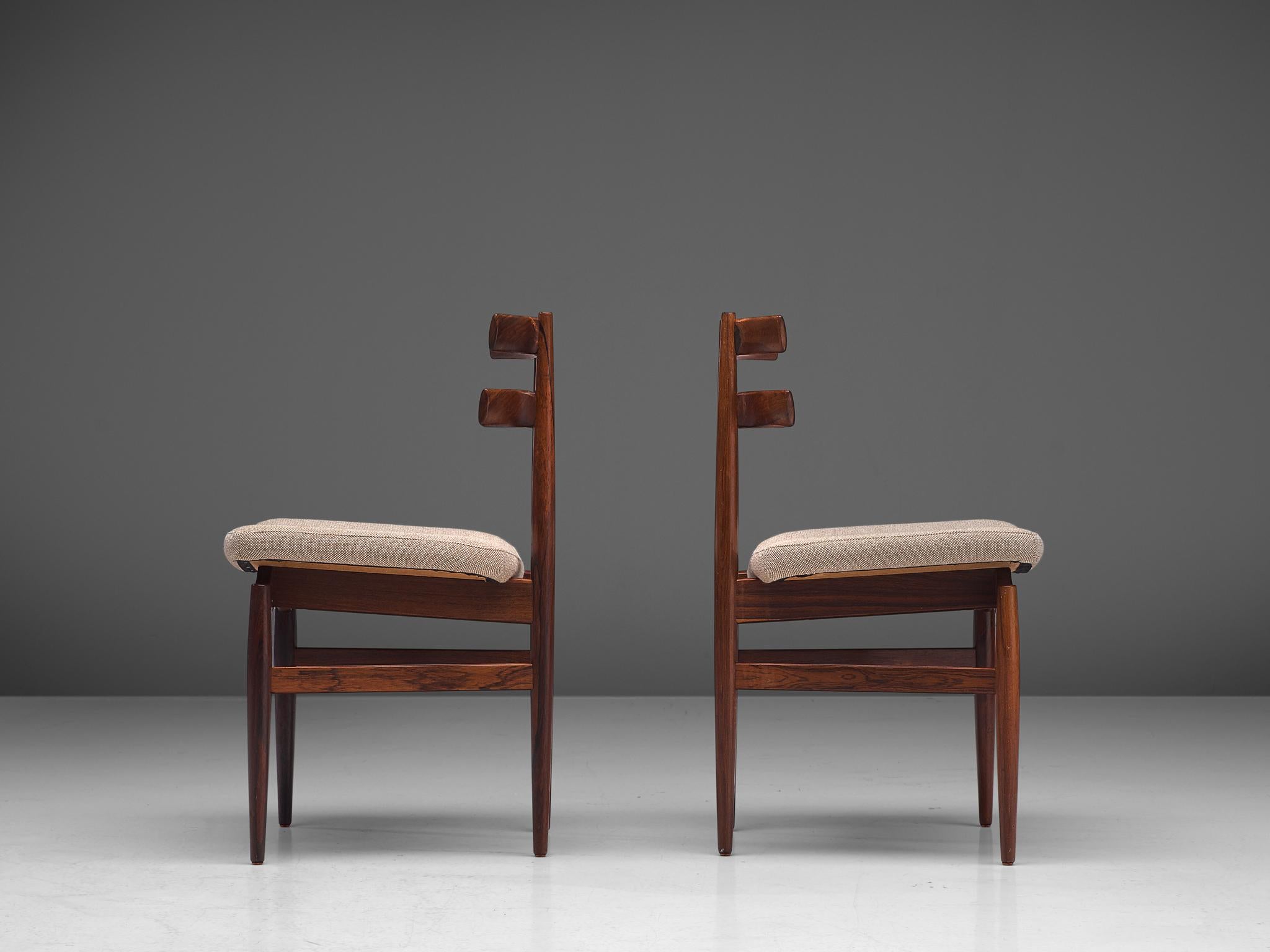 Poul Hundevad Large Set of Fourteen Dining Chairs in Rosewood, Denmark, 1960s 1
