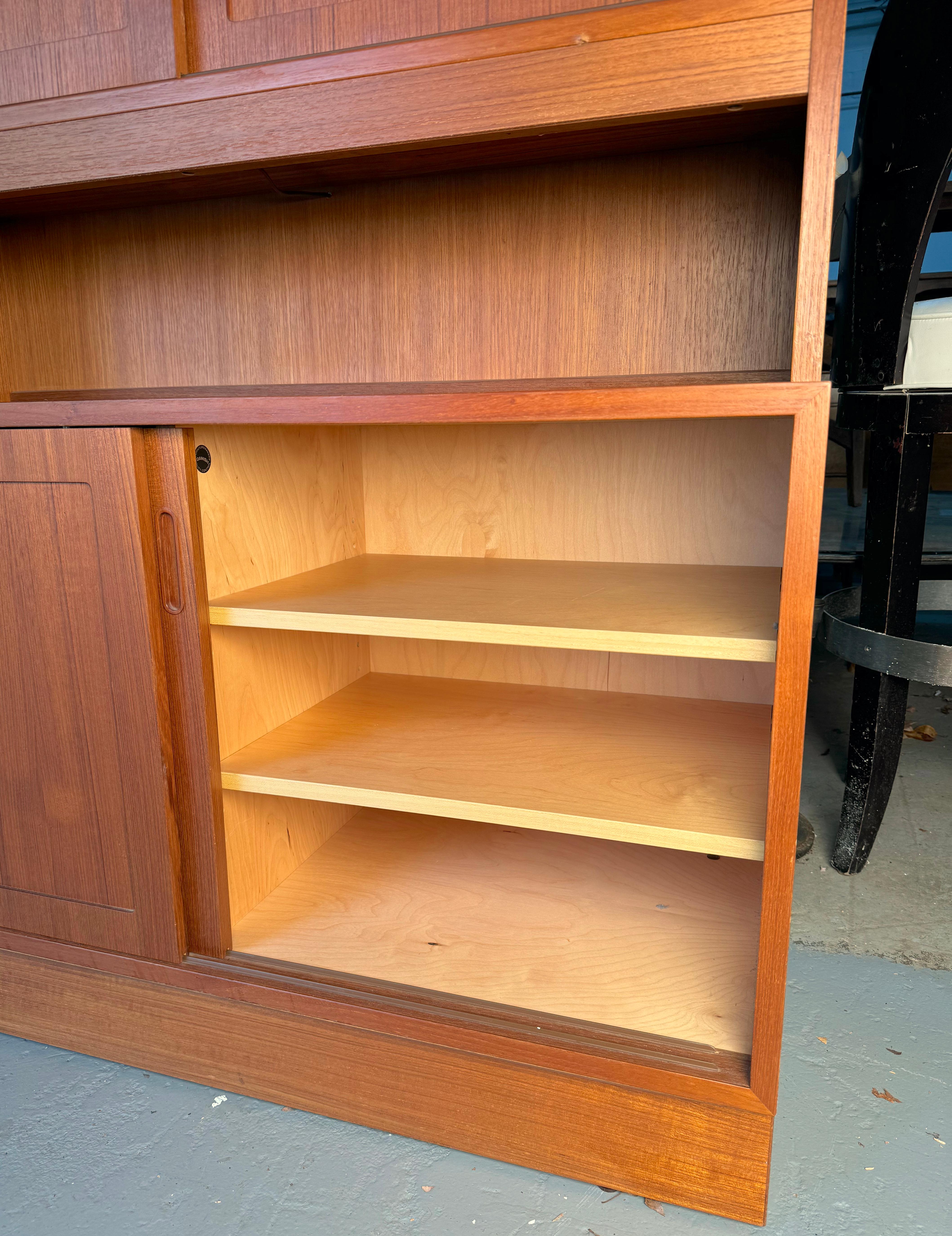 Poul Hundevad Mid Century Danish Teak Buffet and Hutch 8