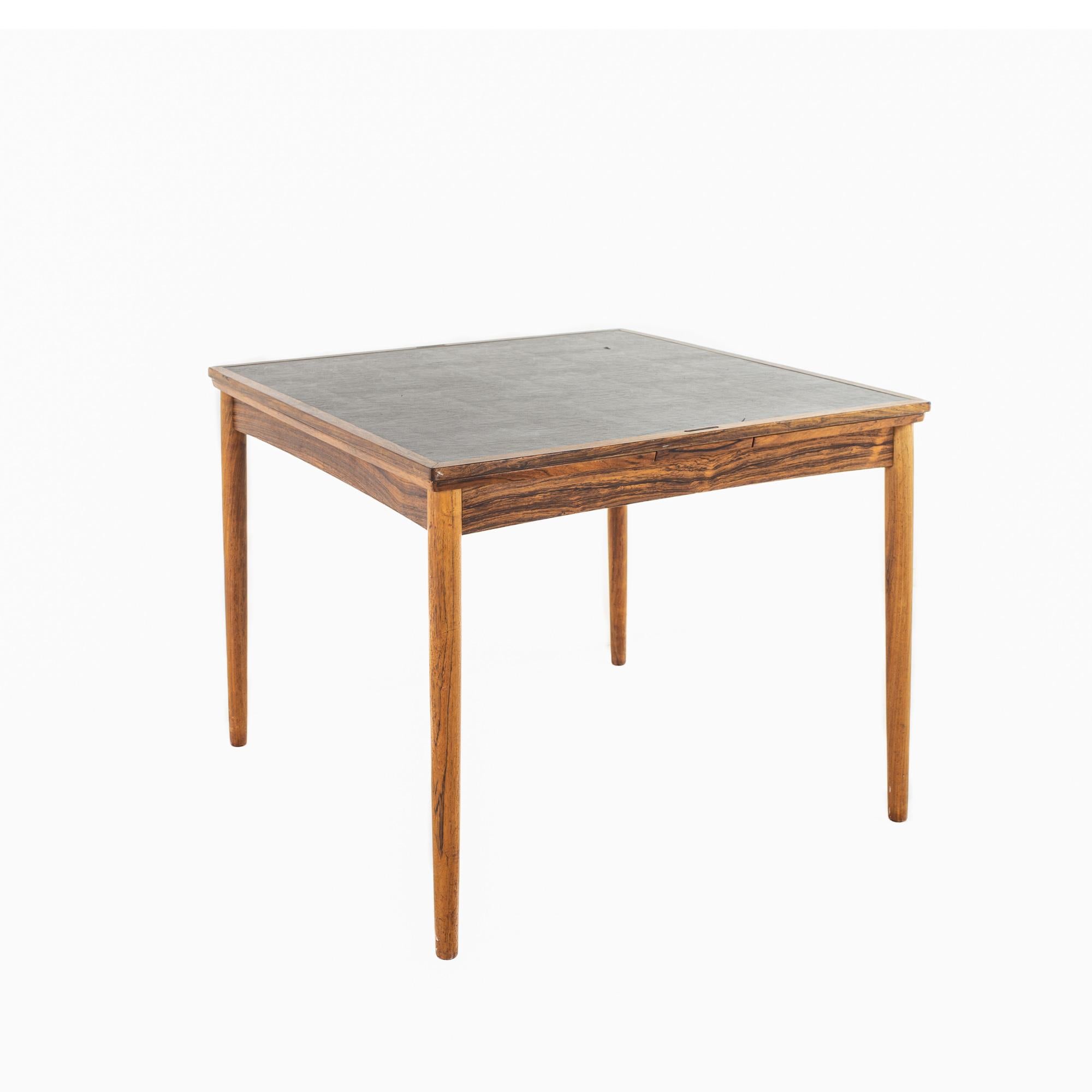 Poul Hundevad, ausziehbarer Spieltisch aus Palisanderholz, Mitte des Jahrhunderts (Moderne der Mitte des Jahrhunderts) im Angebot