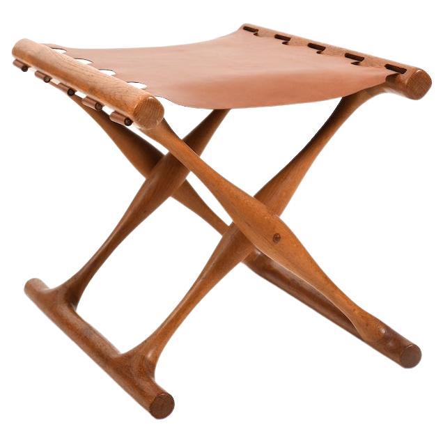 Poul Hundevad Oak Foldes Tabouret pliant en chêne Modèle PH-41 1960s en vente