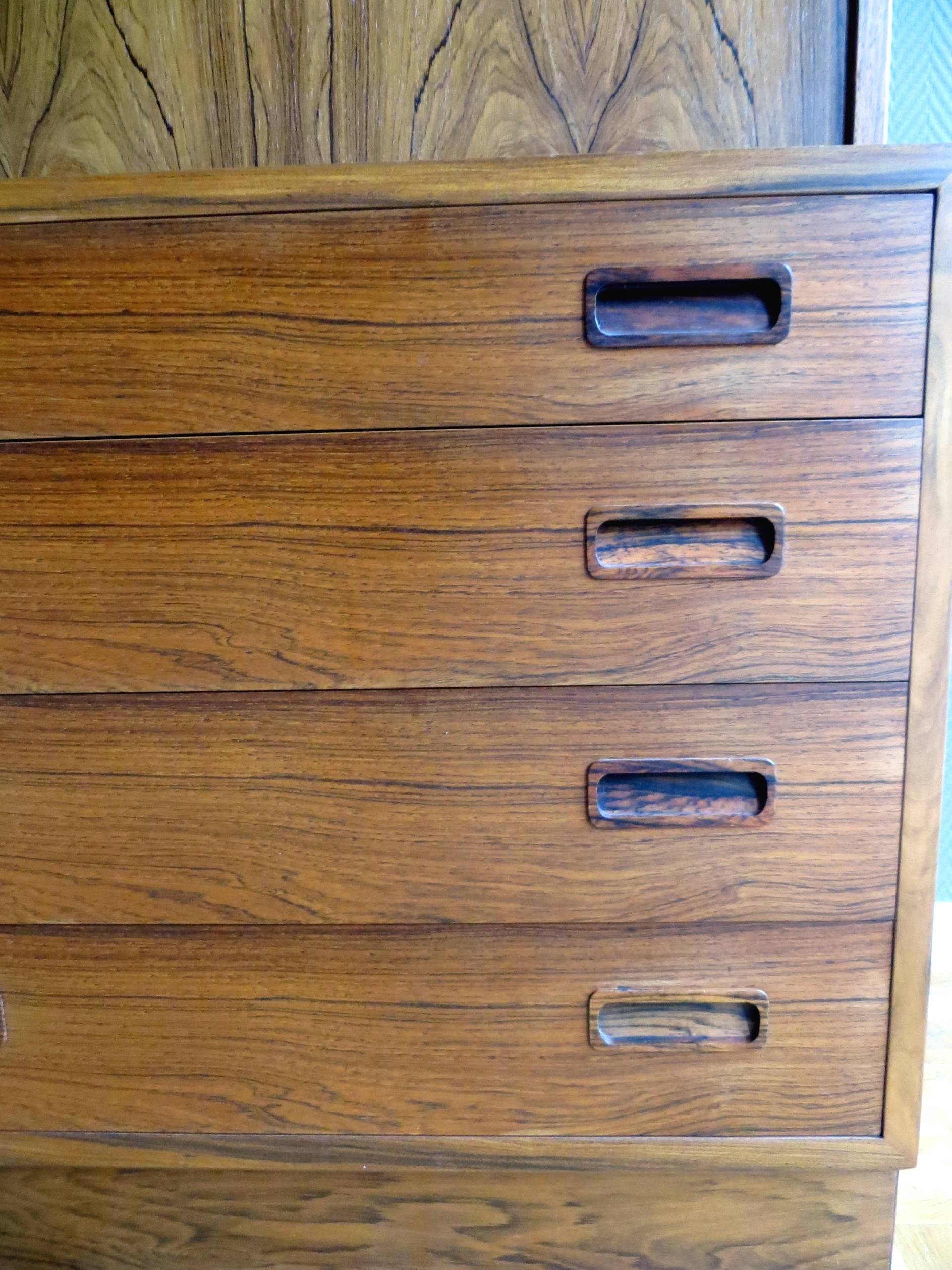 Poul Hundevad Rio Rosewood Wall Unit and Cabinet Danish Midcentury , 1960s For Sale 2