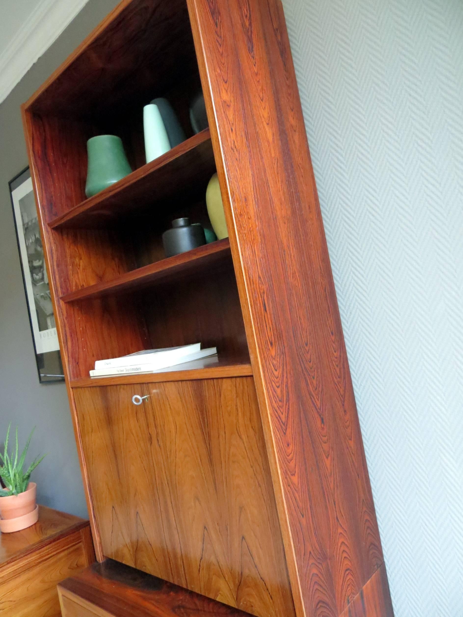 Poul Hundevad Rio Rosewood Wall Unit and Cabinet Danish Midcentury , 1960s For Sale 1