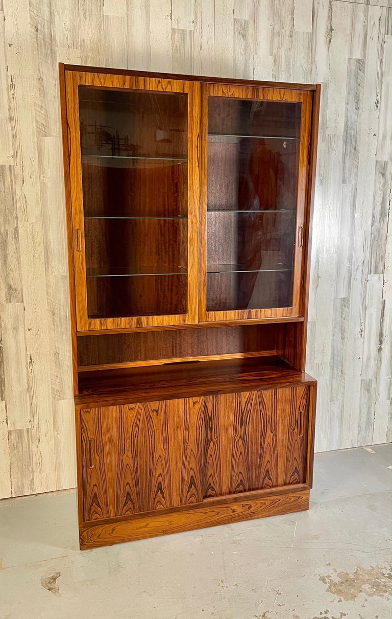 Mid-Century Modern Poul Hundevad Rosewood China Cabinet For Sale