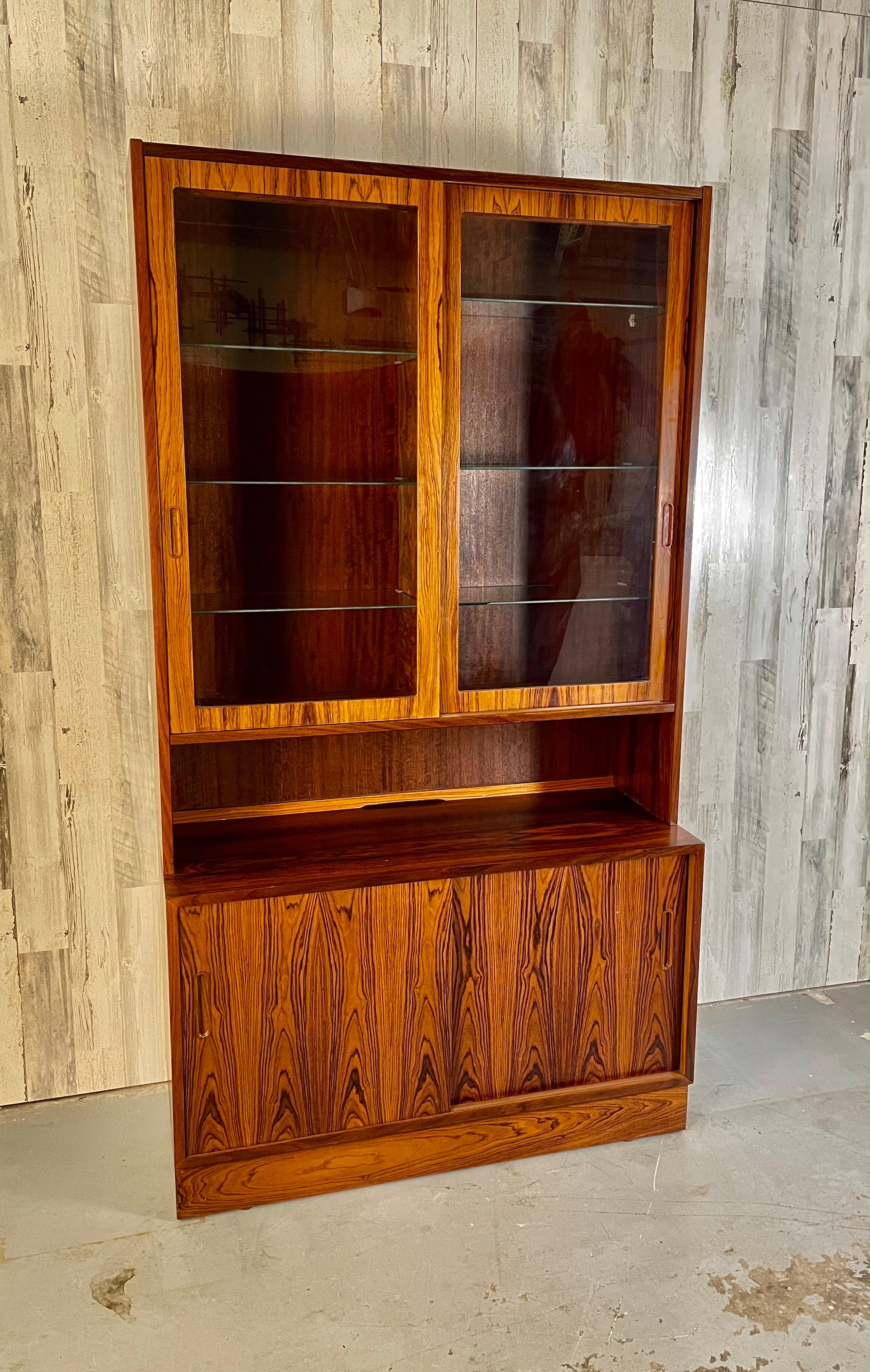 Mid-Century Modern Poul Hundevad Rosewood China Cabinet