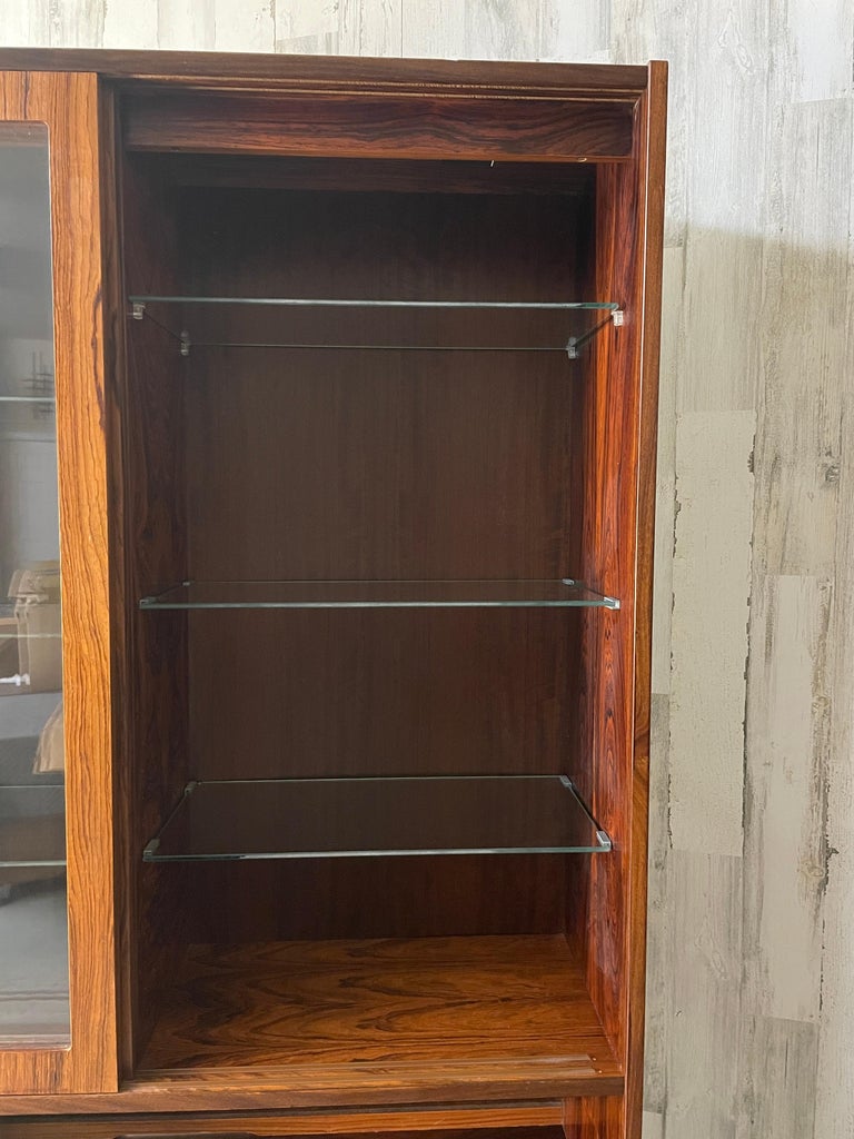 Poul Hundevad Rosewood China Cabinet In Good Condition For Sale In Denton, TX