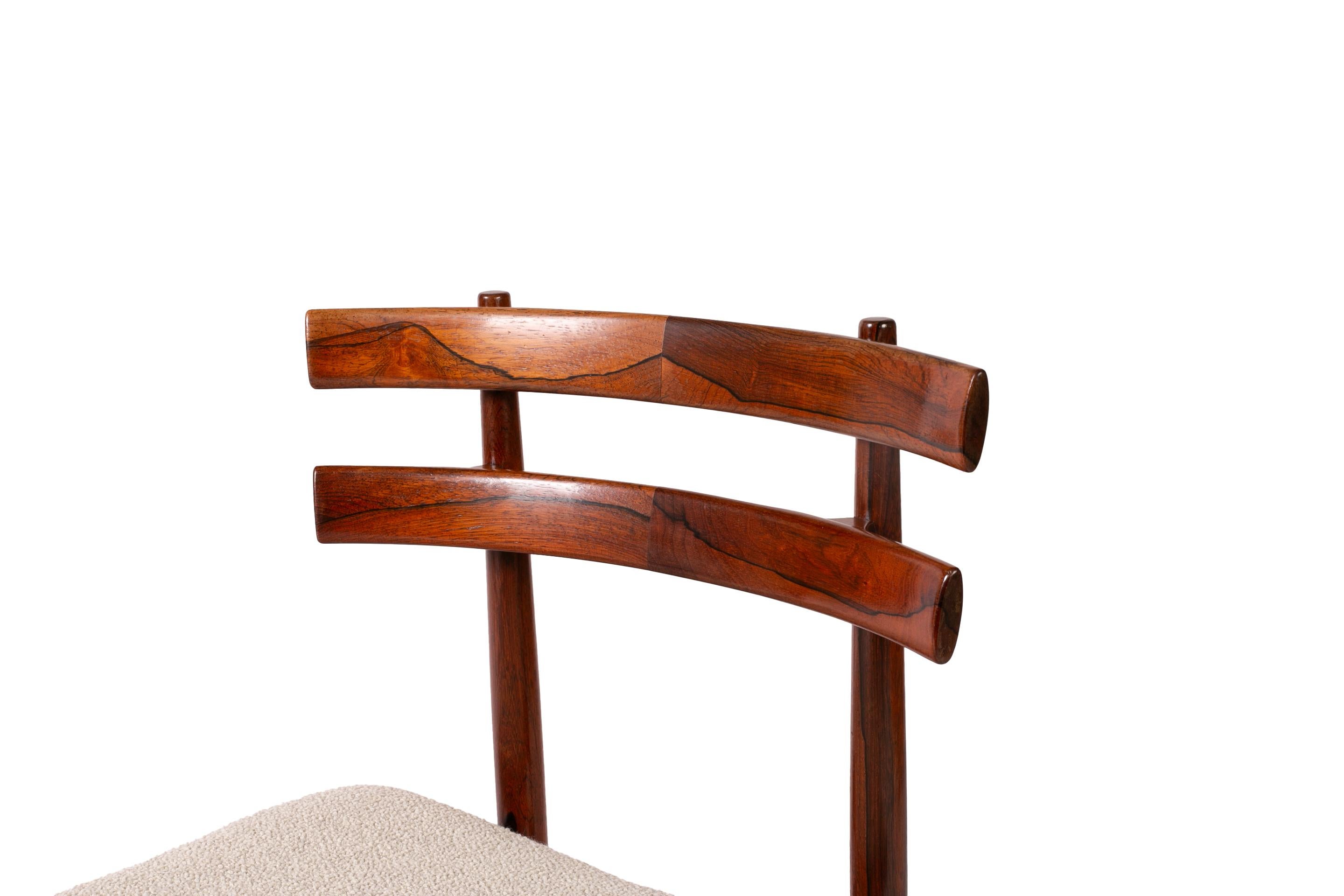 Sillas de comedor Poul Hundevad de palisandro 1958, modelo 30. Moderno de mediados de siglo en venta