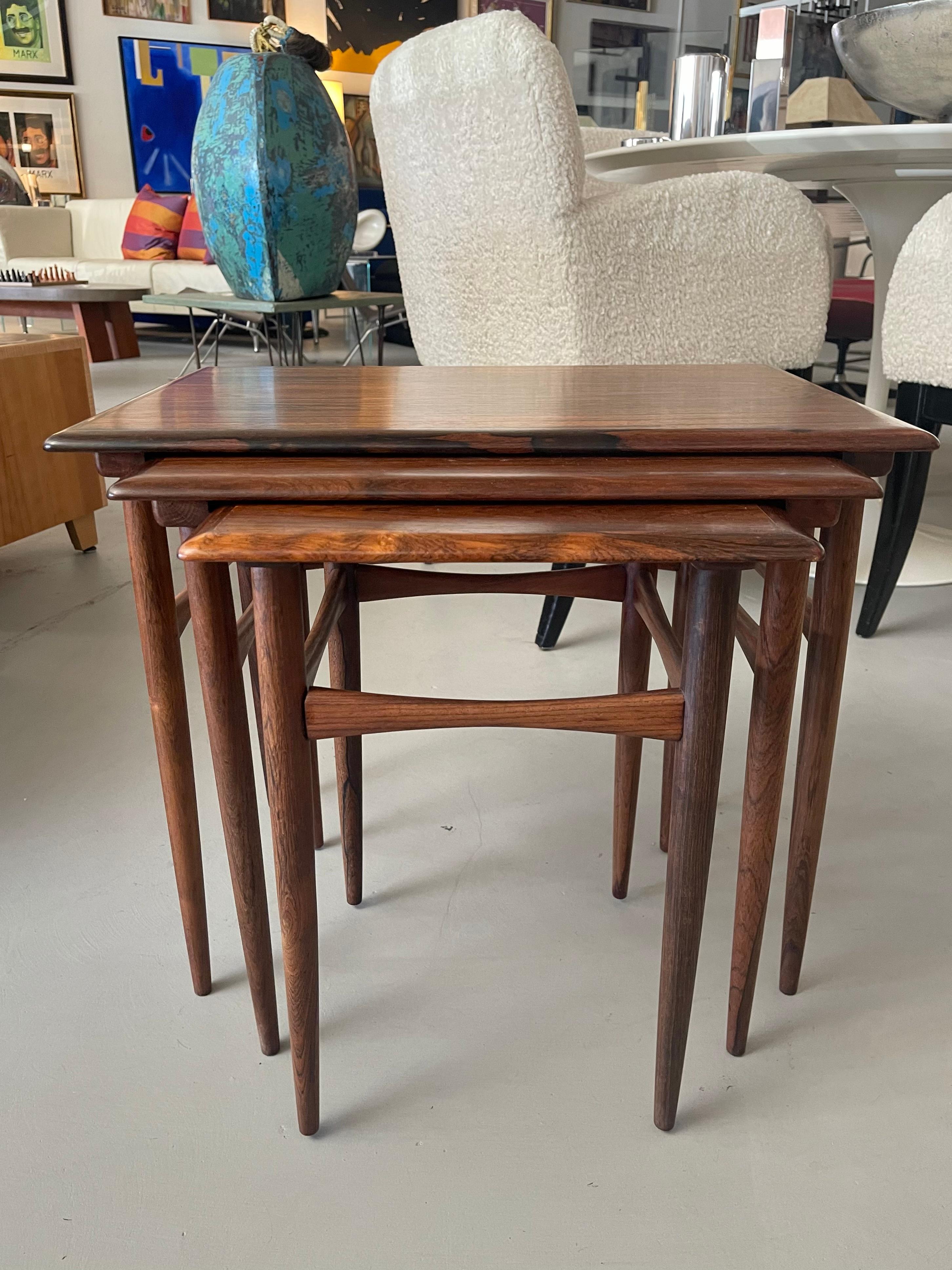 Poul Hundevad Rosewood Nesting Tables 3