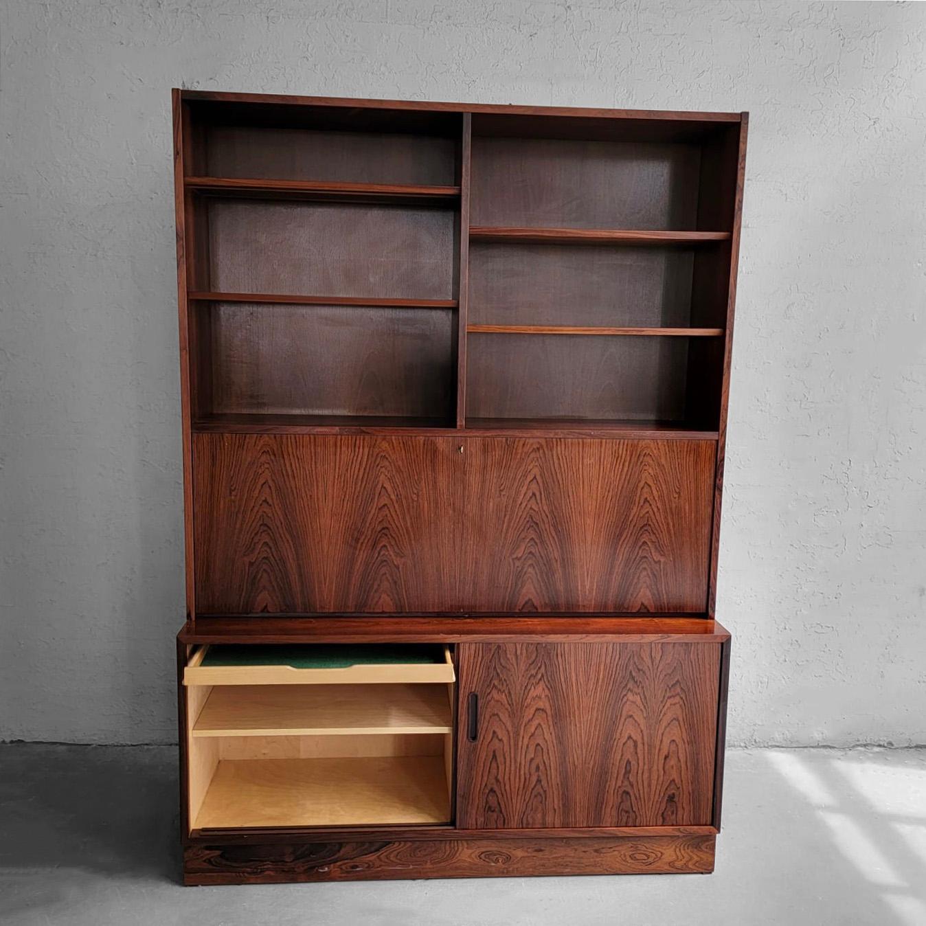 Poul Hundevad-Sekretär-Schrank aus Rosenholz (Skandinavische Moderne) im Angebot