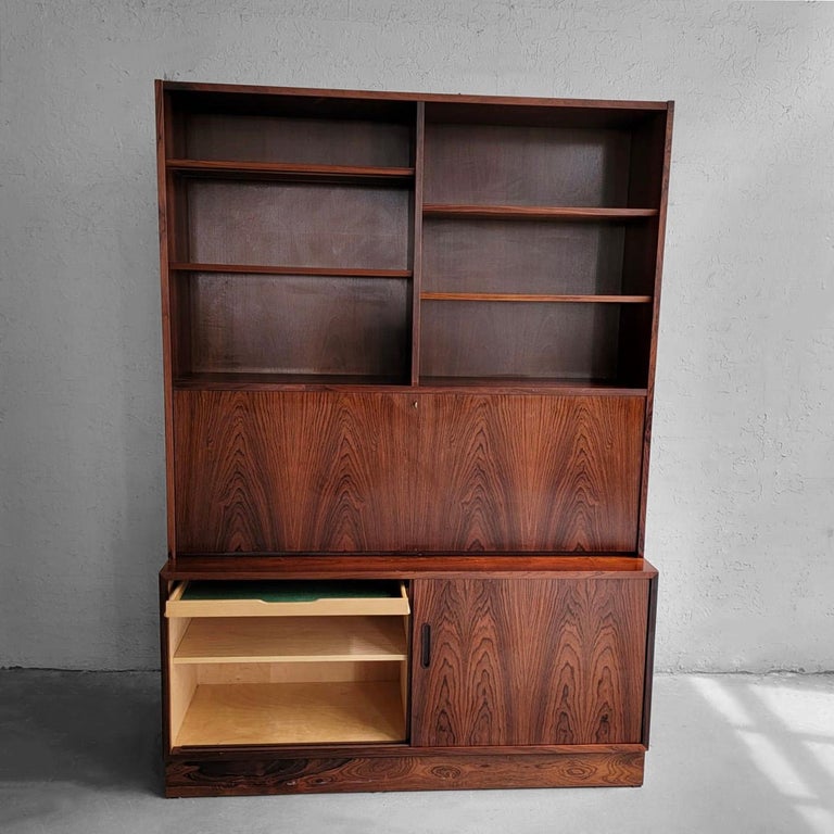 Poul Hundevad Rosewood Secretary Cabinet In Good Condition For Sale In Brooklyn, NY